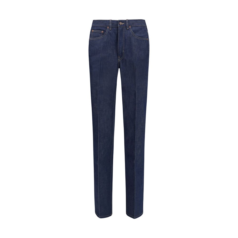 Chloé Blue Cotton Slim Fit Jeans Chloé