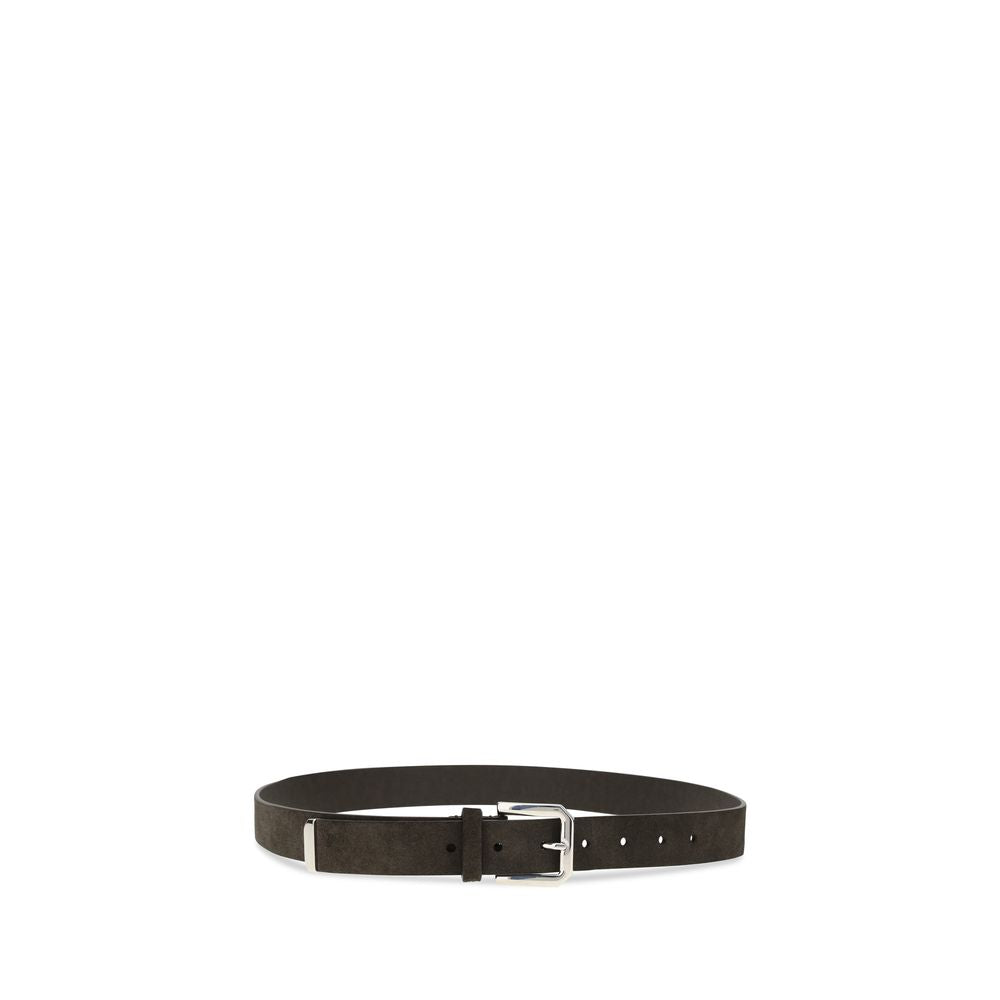 Brunello Cucinelli Black Calf Leather Bos Taurus Regular Belt Brunello Cucinelli