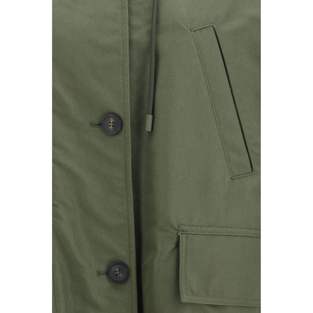 Max Mara Bicolor Cotton Trench Coat Max Mara