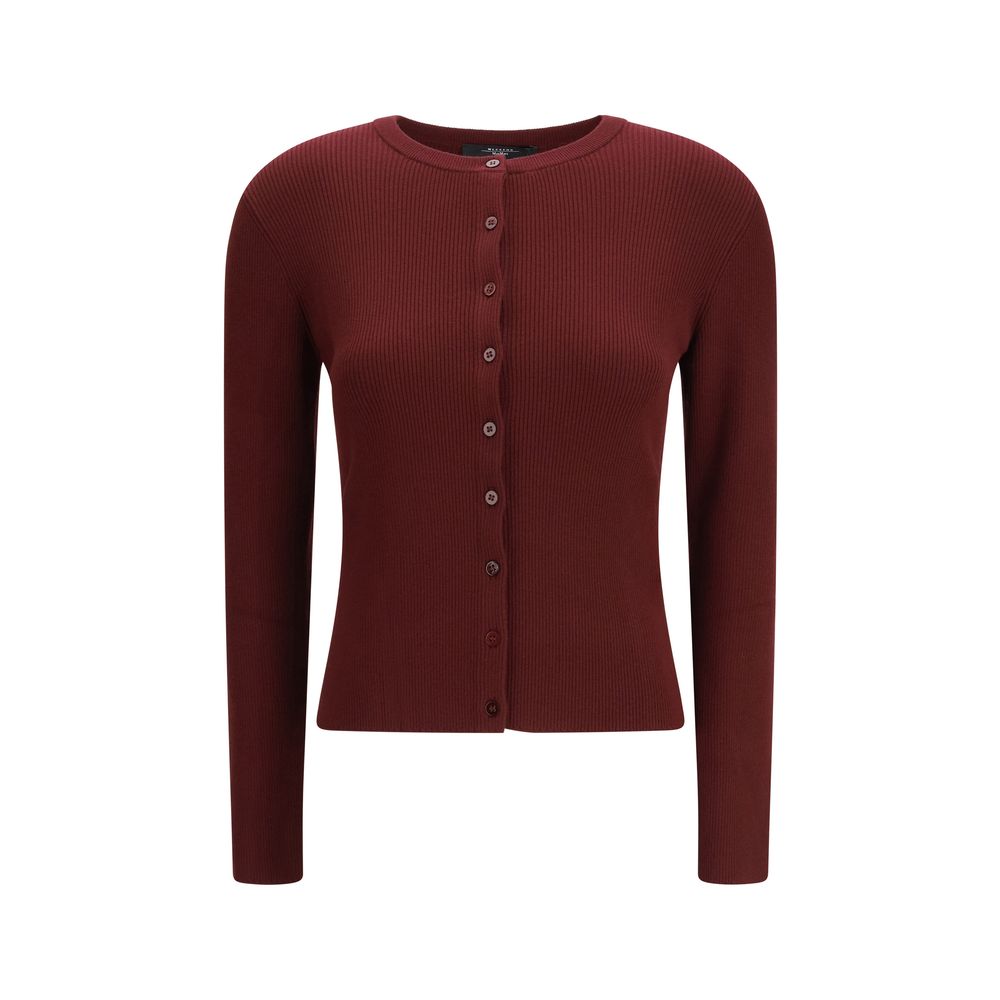 Max Mara Bordeaux Viscose Cardigan Max Mara