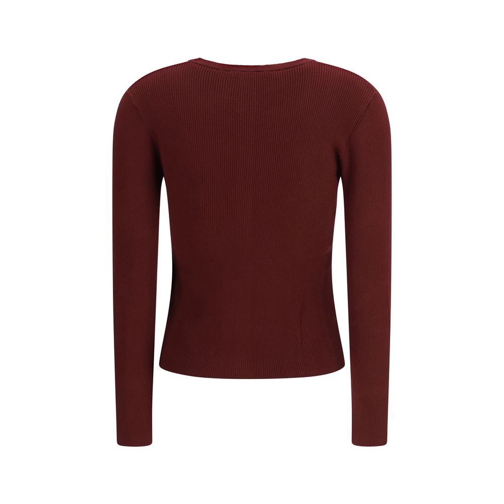 Max Mara Bordeaux Viscose Cardigan Max Mara
