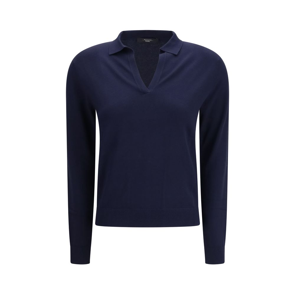 Max Mara Blue Viscose Sweatshirt Max Mara