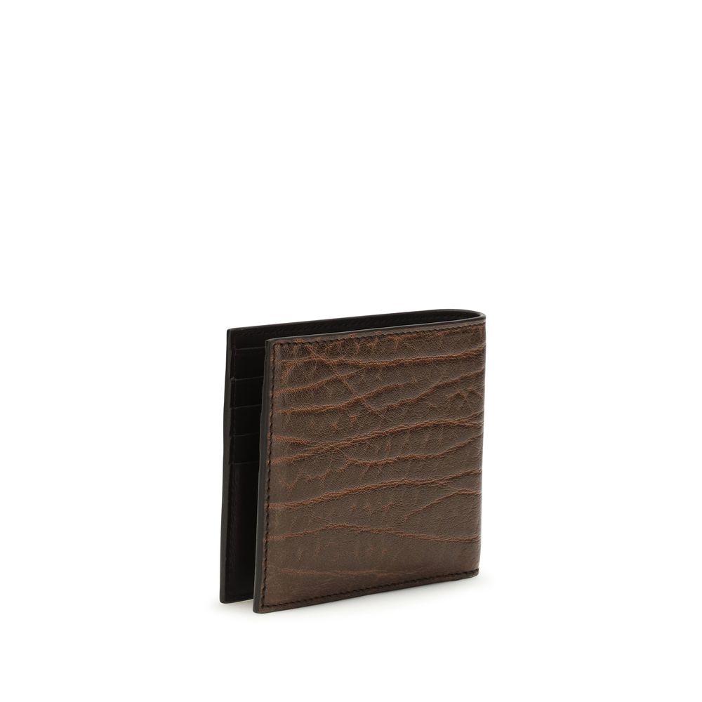 Ferragamo Brown Calf Leather Bos Taurus Wallet Ferragamo