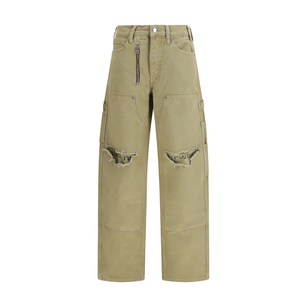 Alexander Wang Bicolor Cotton Cargo Pants Alexander Wang