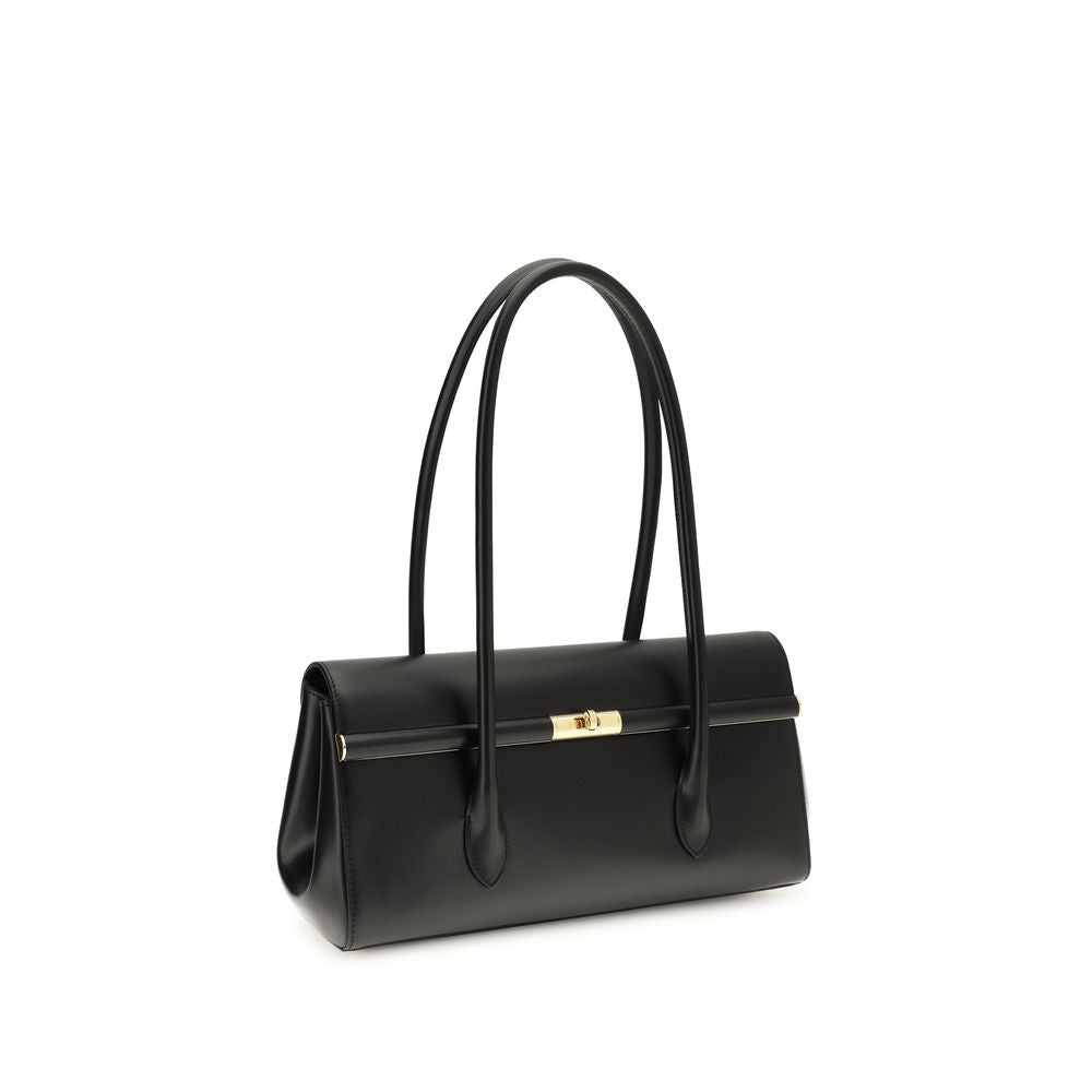 Dolce & Gabbana Black Calf Leather Bos Taurus Shoulder Bag Dolce & Gabbana