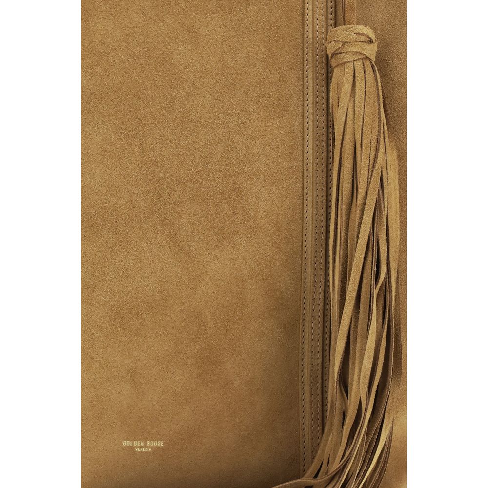 Golden Goose Beige Calf Leather Bos Taurus Shoulder Bag Golden Goose