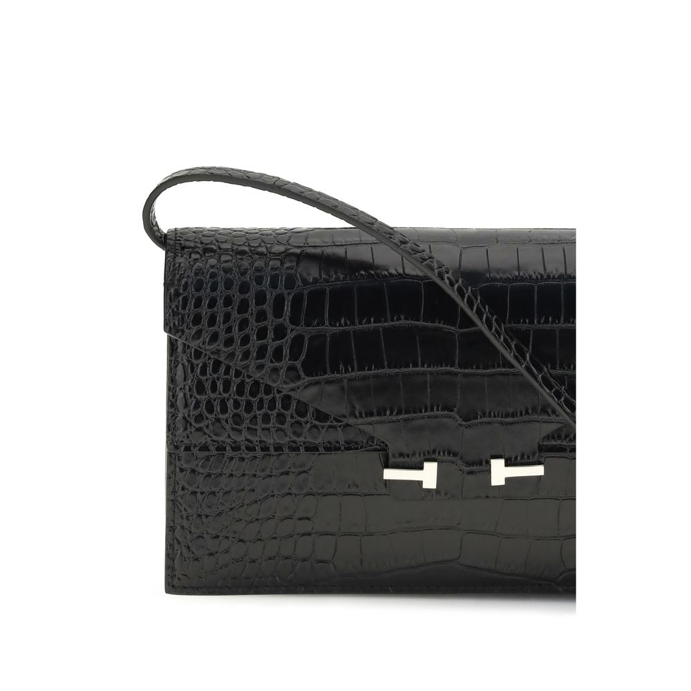 Tom Ford Black Calf Leather Bos Taurus Shoulder Bag Tom Ford