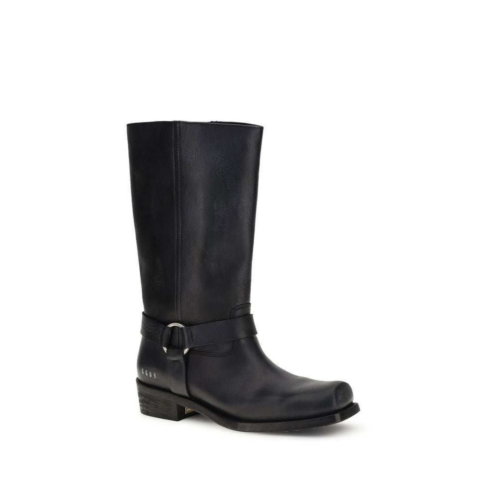 Golden Goose Black Calf Leather Bos Taurus Ankle Boots Golden Goose