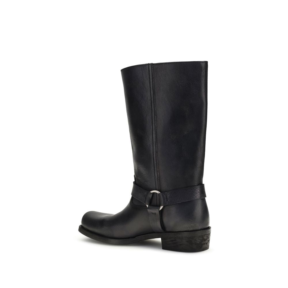Golden Goose Black Calf Leather Bos Taurus Ankle Boots Golden Goose