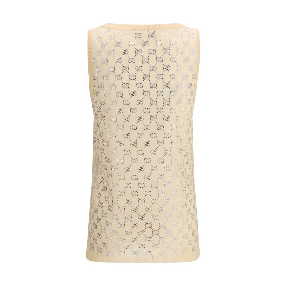 Gucci Multicolor Silk Tank Tops Gucci