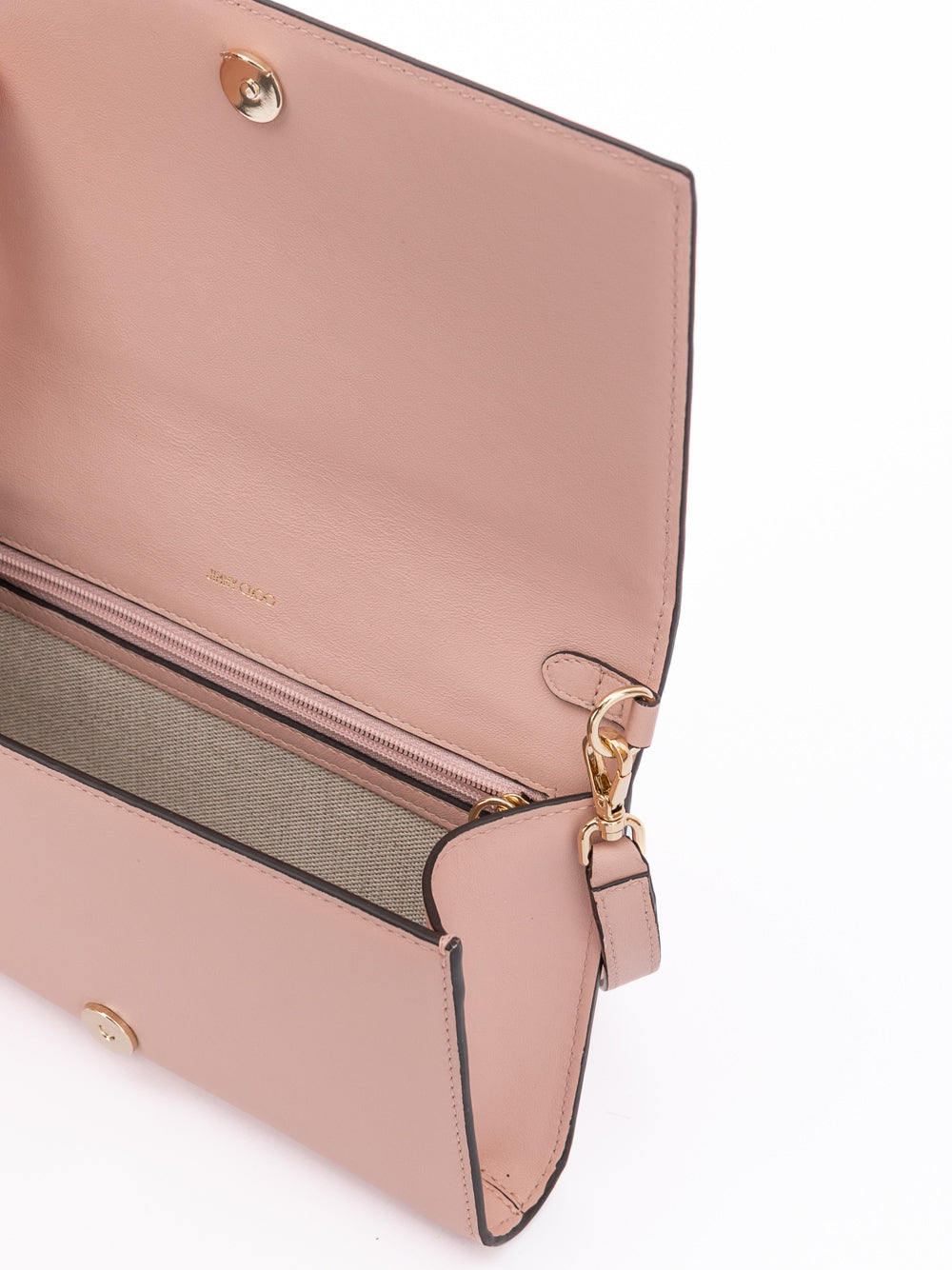 Jimmy Choo Podwer Pink Avenue Leather Shoulder Strap Bag Jimmy Choo