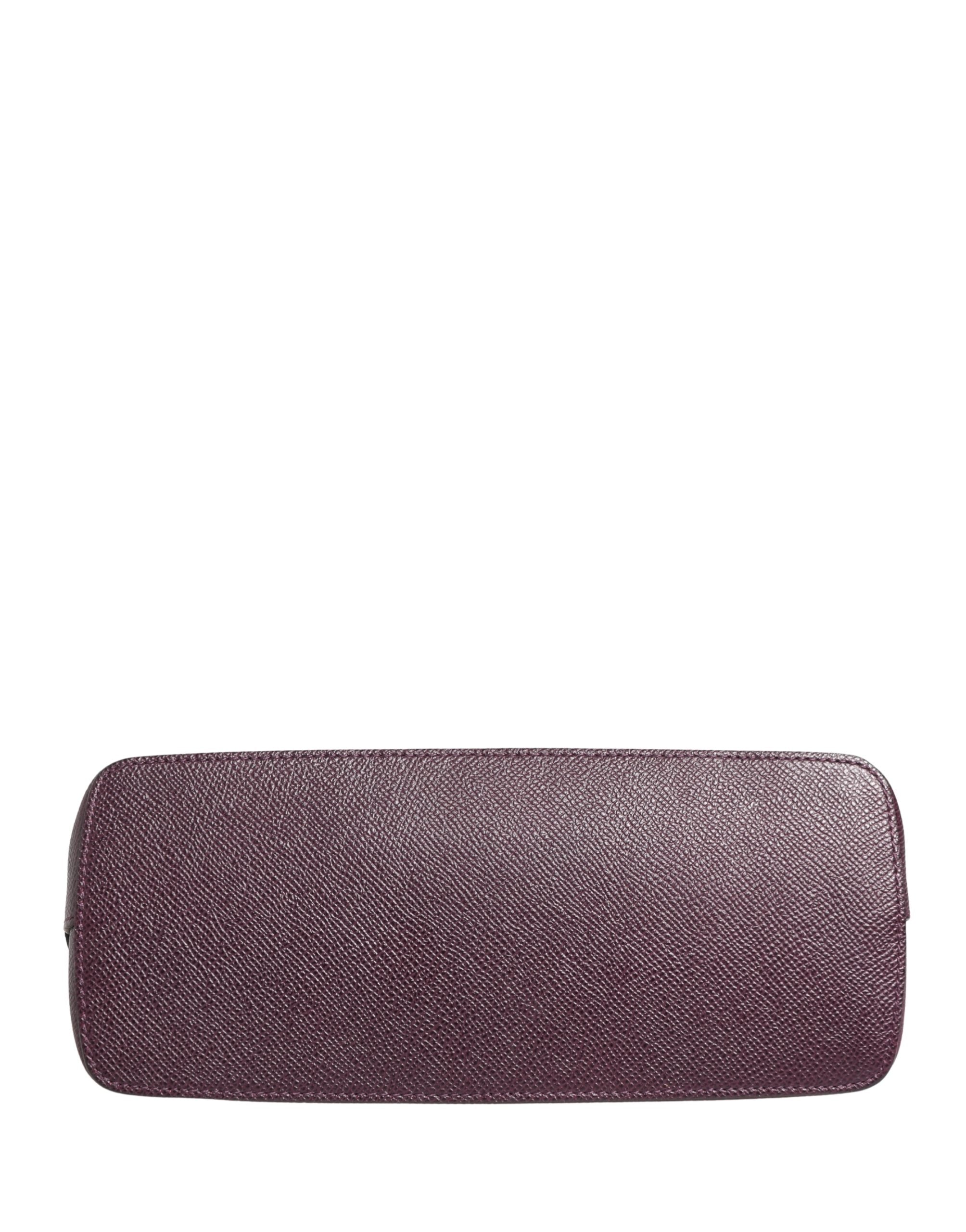 Dolce & Gabbana Dark Purple Leather DG Logo Zip Around Hand Purse Wallet Dolce & Gabbana