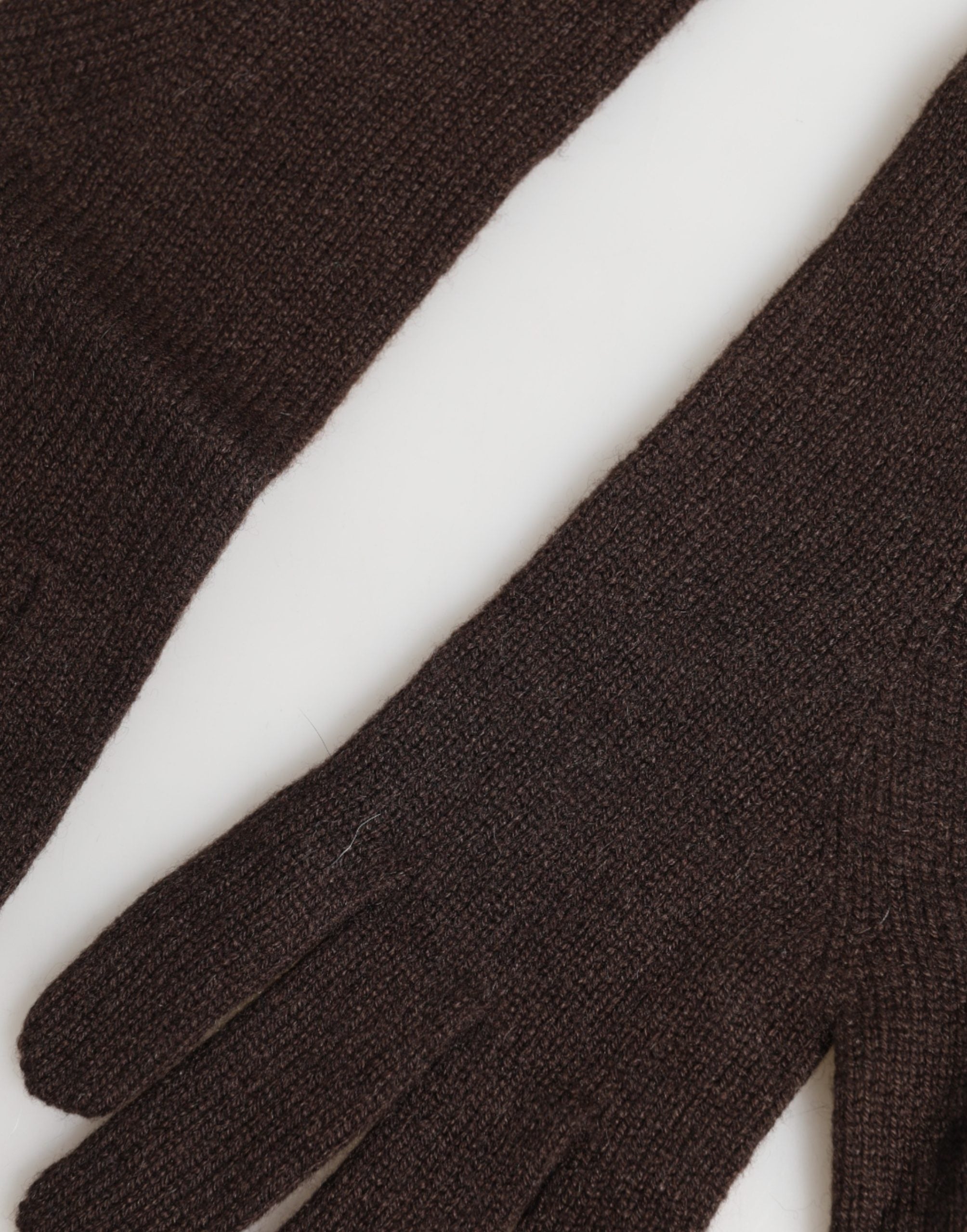 Dolce & Gabbana Brown Cashmere Knitted Elbow Length Mitten Gloves Dolce & Gabbana