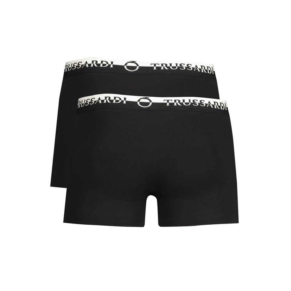Trussardi Black Cotton Men's Boxer Trussardi