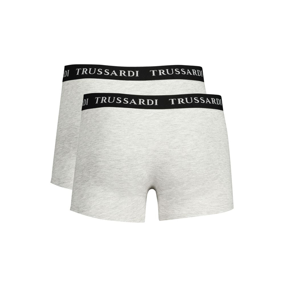 Trussardi Grigio Cotton Men's Boxer Underwear Trussardi