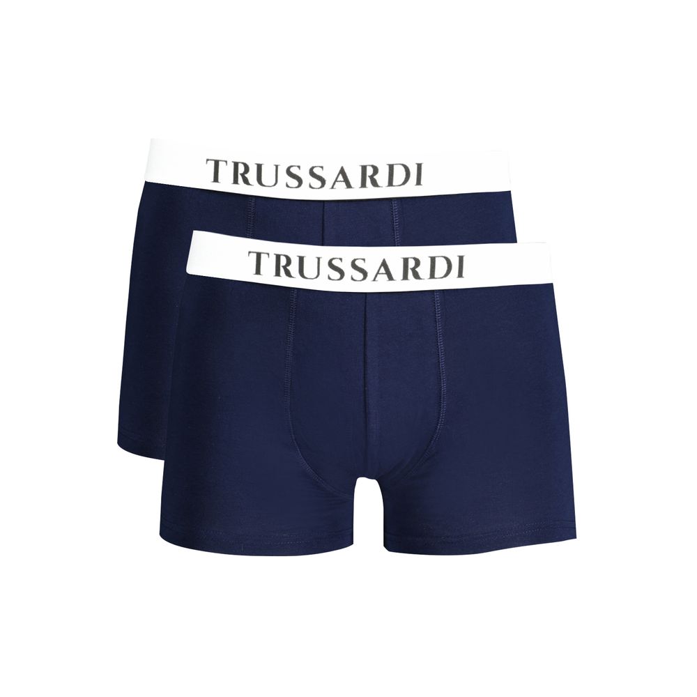 Trussardi Blu Cotton Men Underwear Trussardi