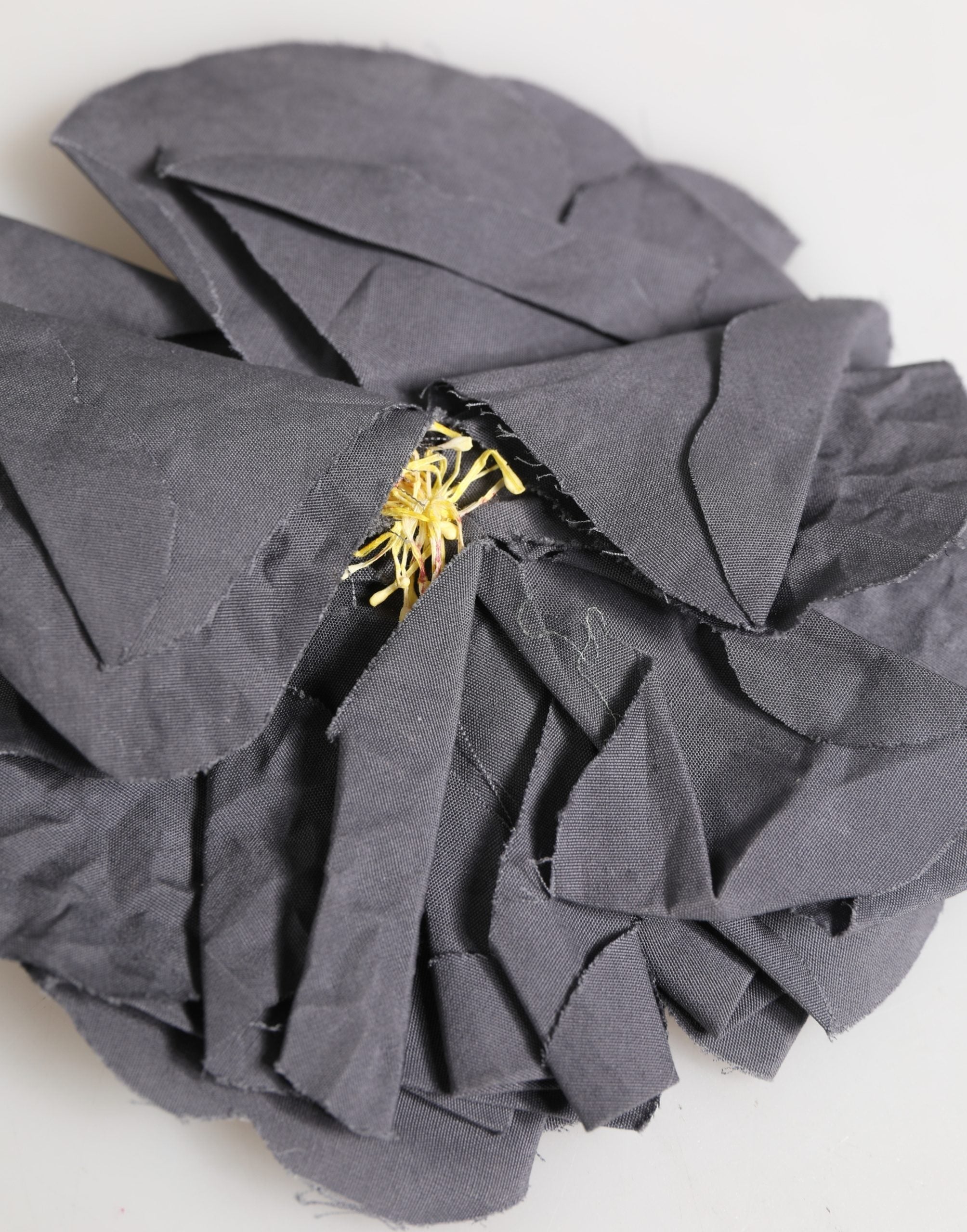 Dolce & Gabbana Gray Floral Motif Silk Blend Poplin Fabric Bar Pin  Brooch Dolce & Gabbana