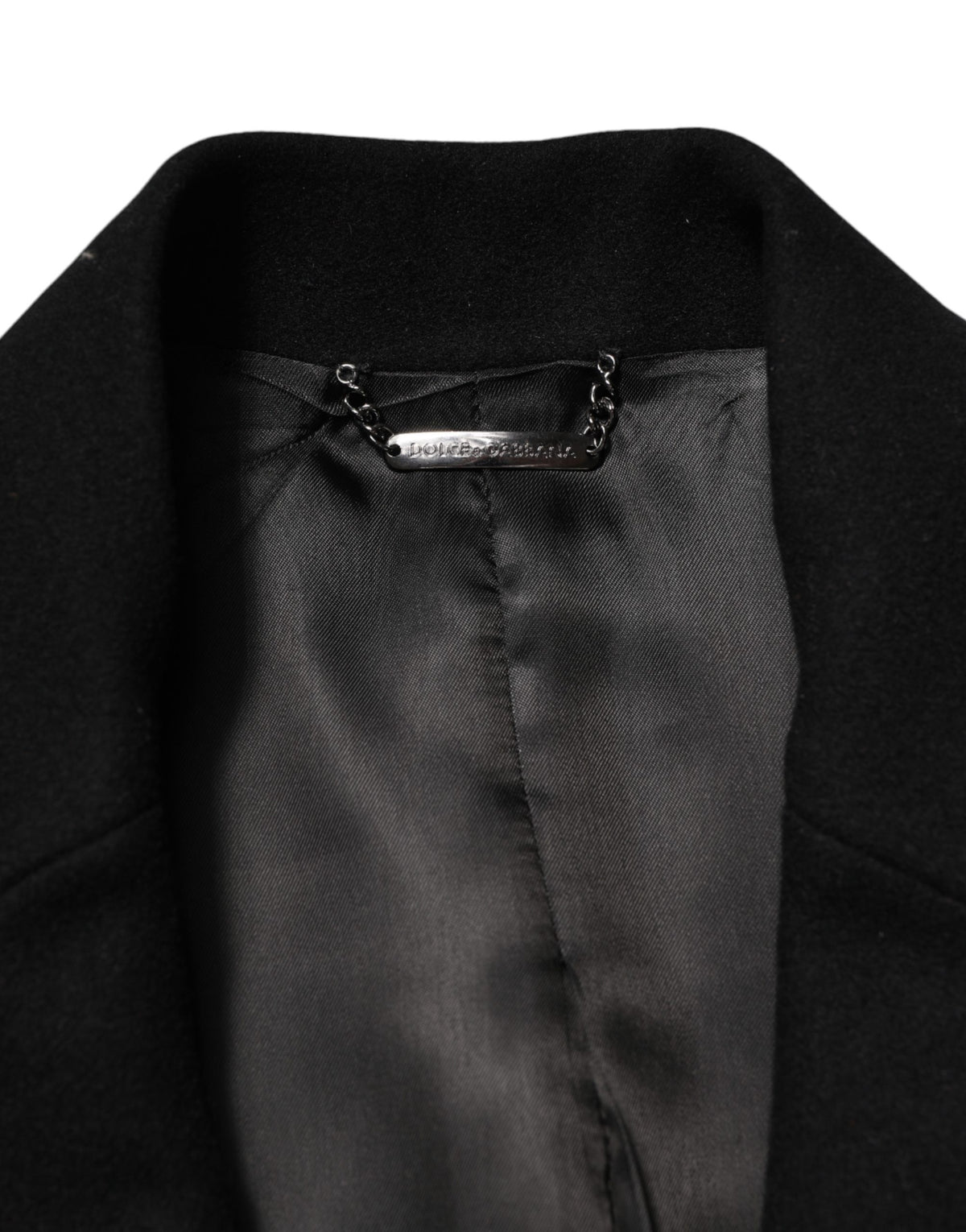 Dolce & Gabbana Black Heraldic Patch Single Breasted Blazer Jacket