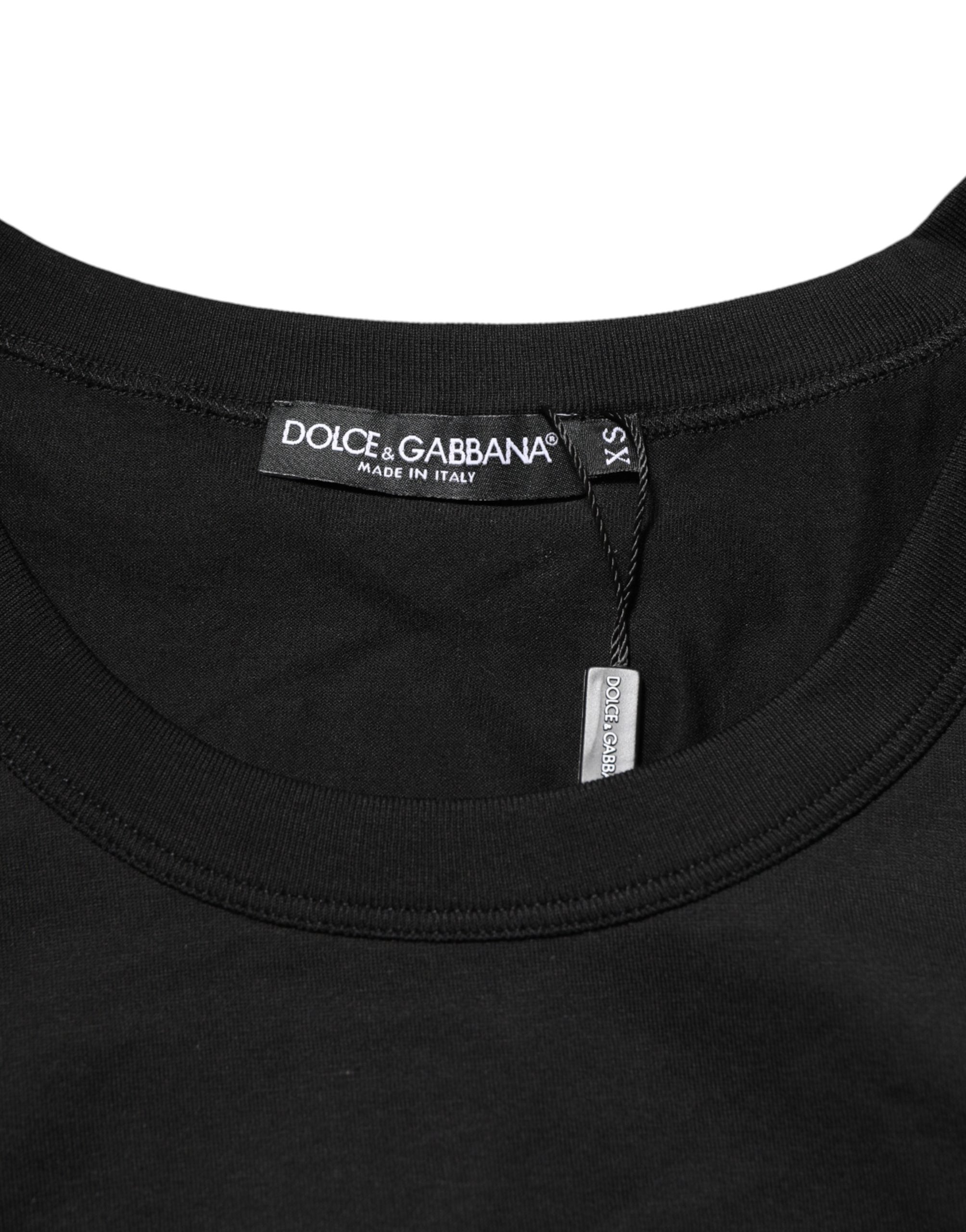 Dolce & Gabbana Black Cotton Sleeveless Men Tank Top T-shirt Dolce & Gabbana