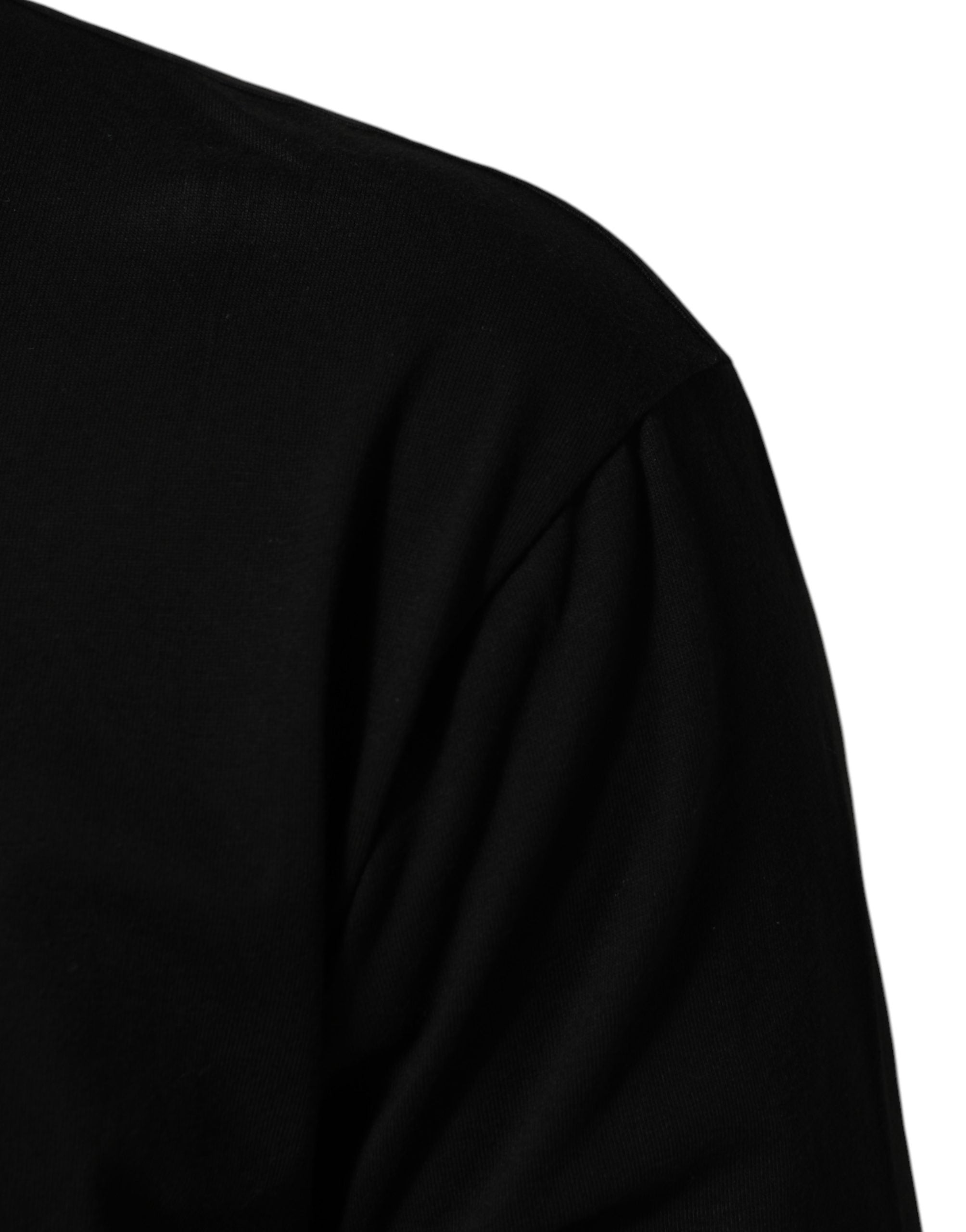 Dolce & Gabbana Black Statement Cotton Crew Neck Men T-shirt Dolce & Gabbana