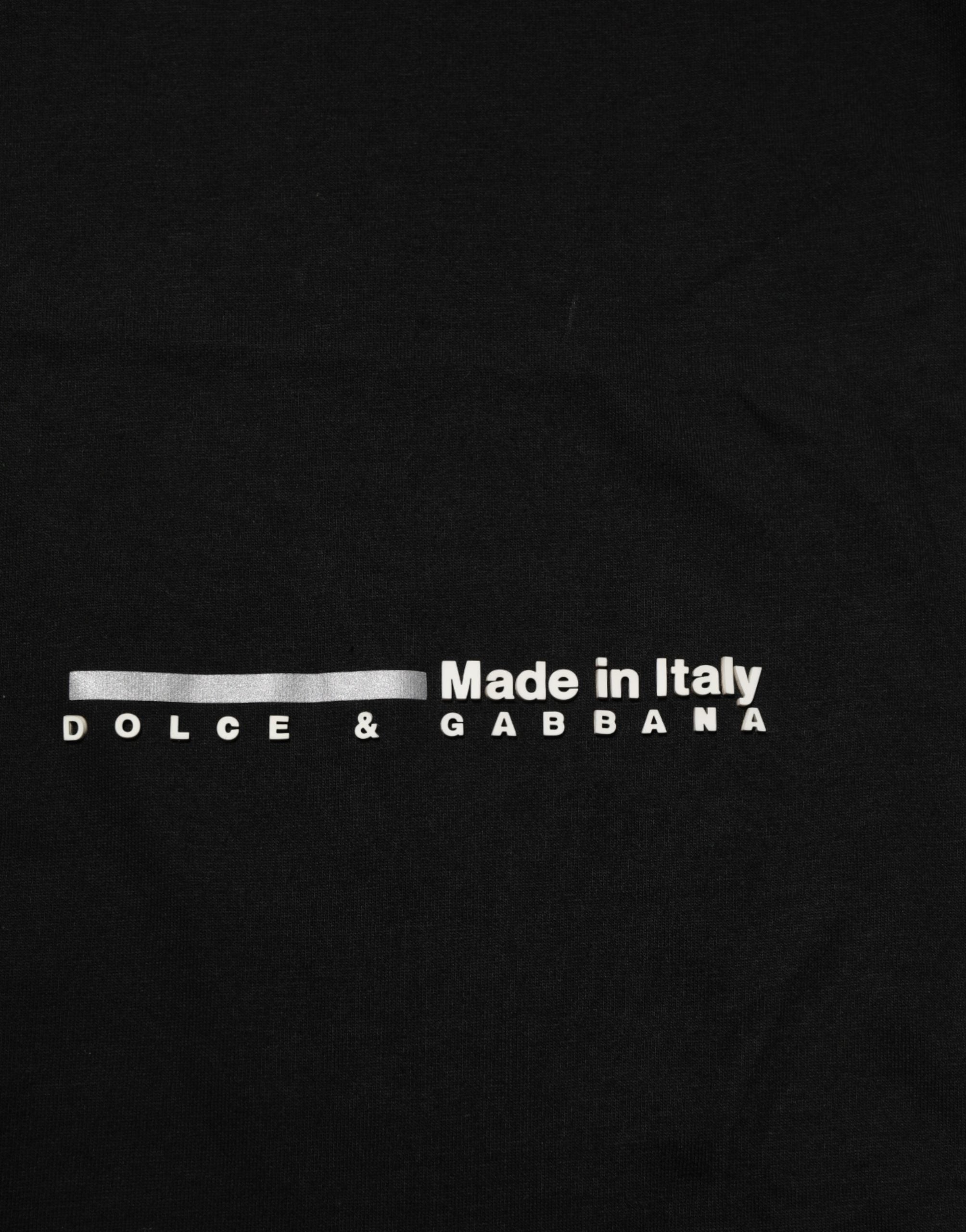 Dolce & Gabbana Black Statement Cotton Crew Neck Men T-shirt Dolce & Gabbana