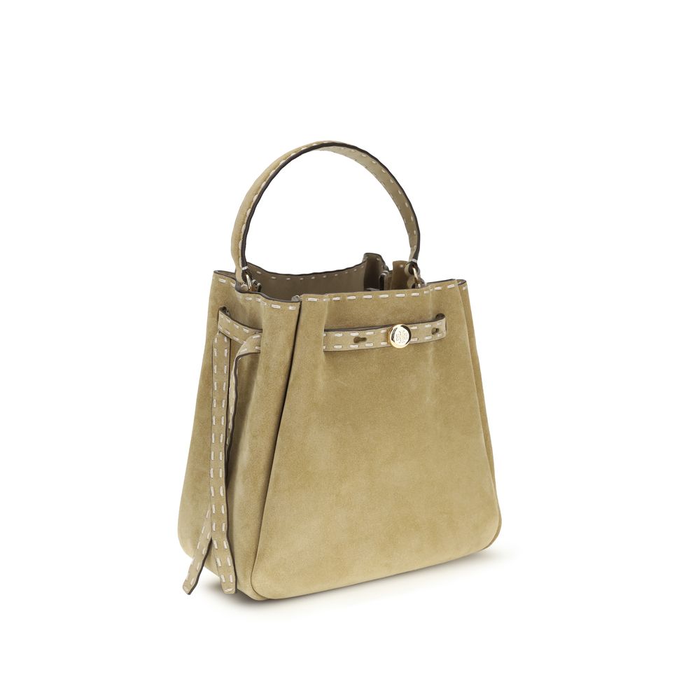 Tory Burch Beige Calf Leather Bos Taurus Backet Bag Tory Burch