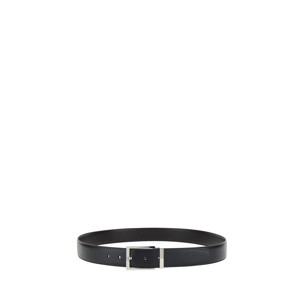 Ferragamo Black Calf Leather Bos Taurus Belt Ferragamo
