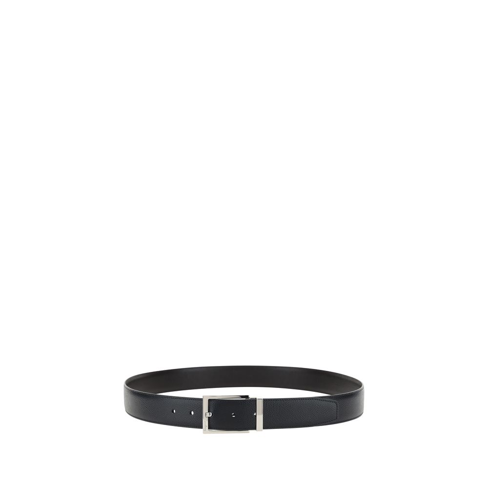 Ferragamo Black Calf Leather Bos Taurus Belt Ferragamo