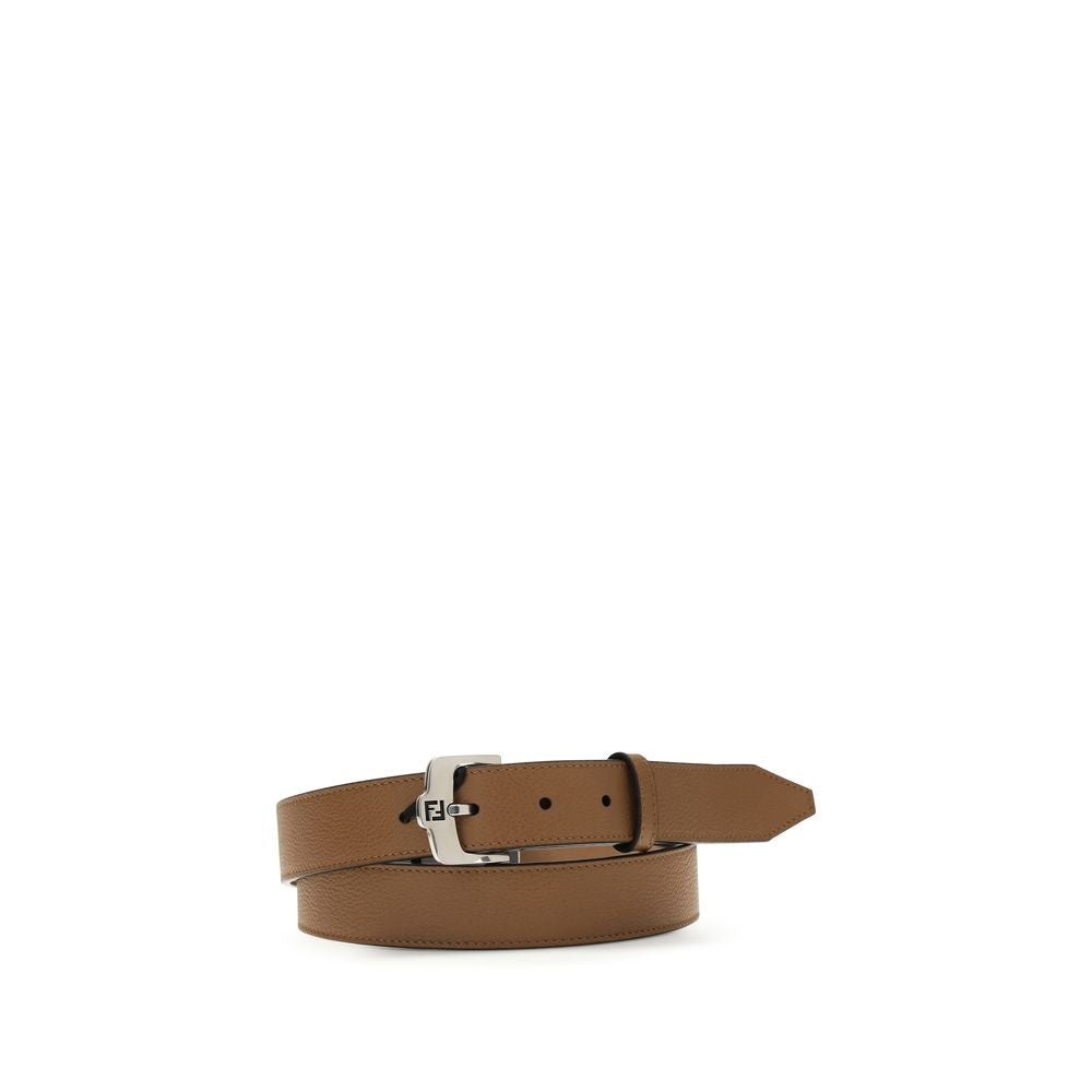 Fendi Brown Calf Leather Bos Taurus Belt Fendi