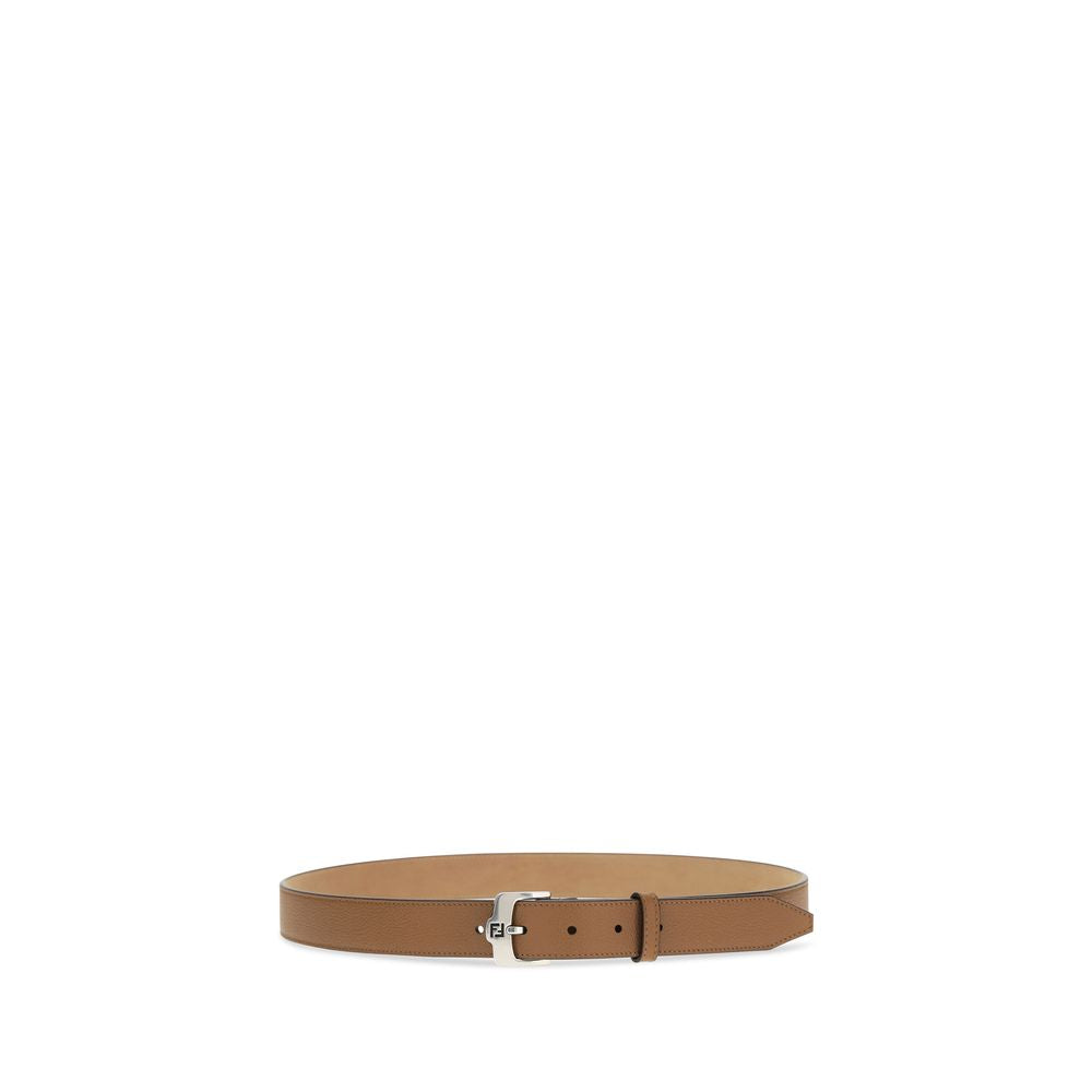 Fendi Brown Calf Leather Bos Taurus Belt Fendi