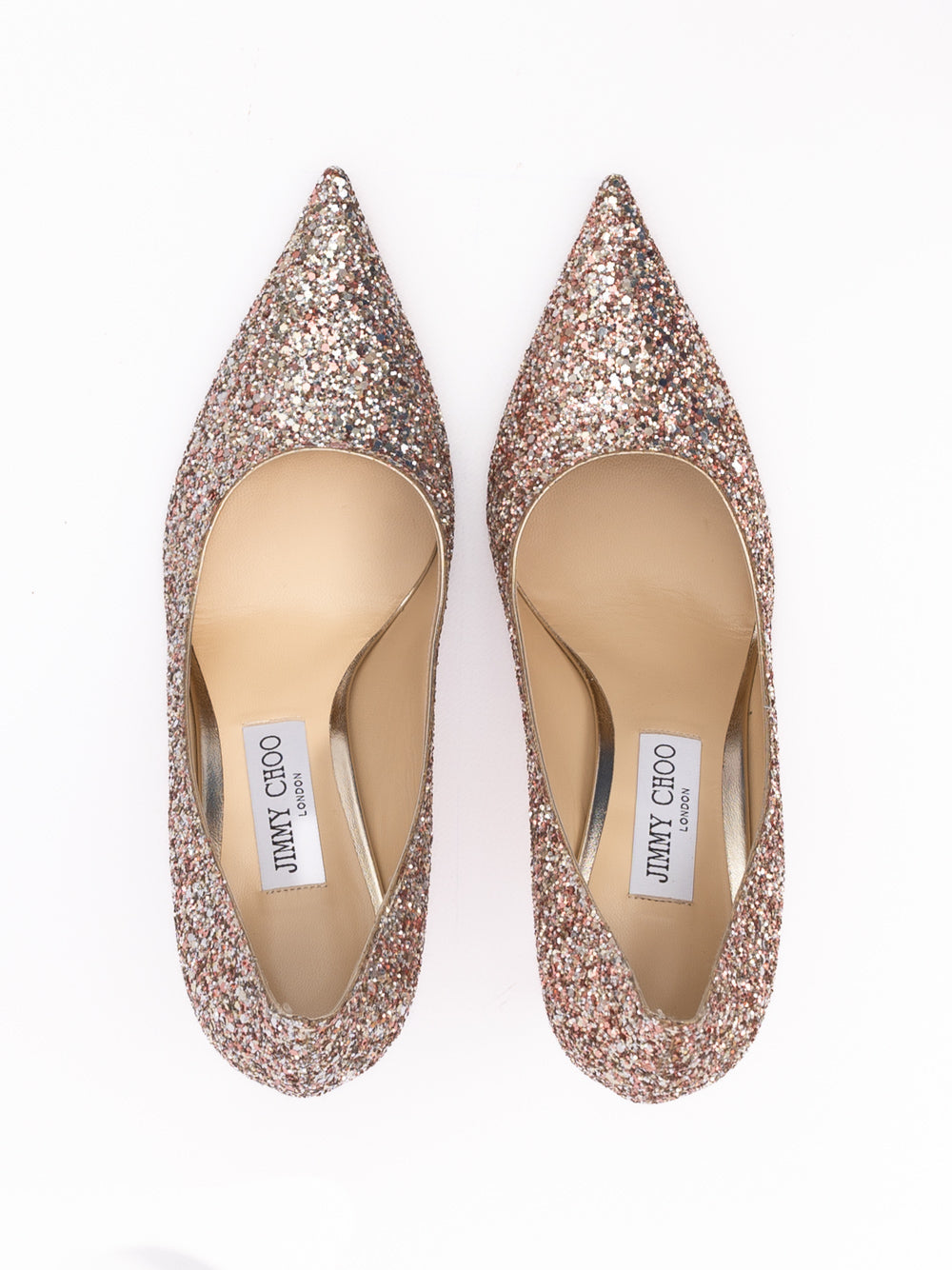 Jimmy Choo Rose Coarse Glitter Love 85 Pumps Jimmy Choo