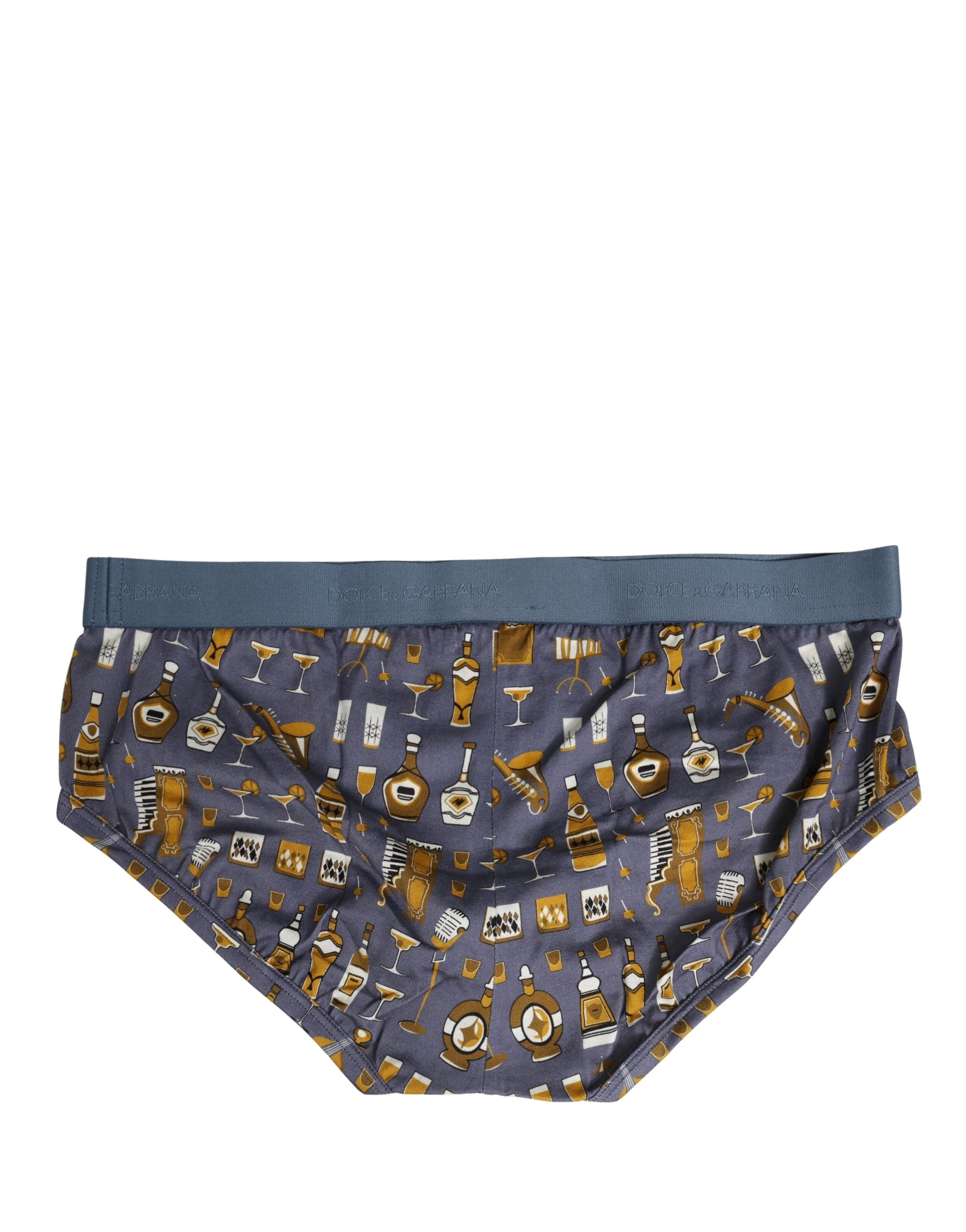 Dolce & Gabbana Gray Jazz Cocktail Men Brando Brief Underwear Dolce & Gabbana