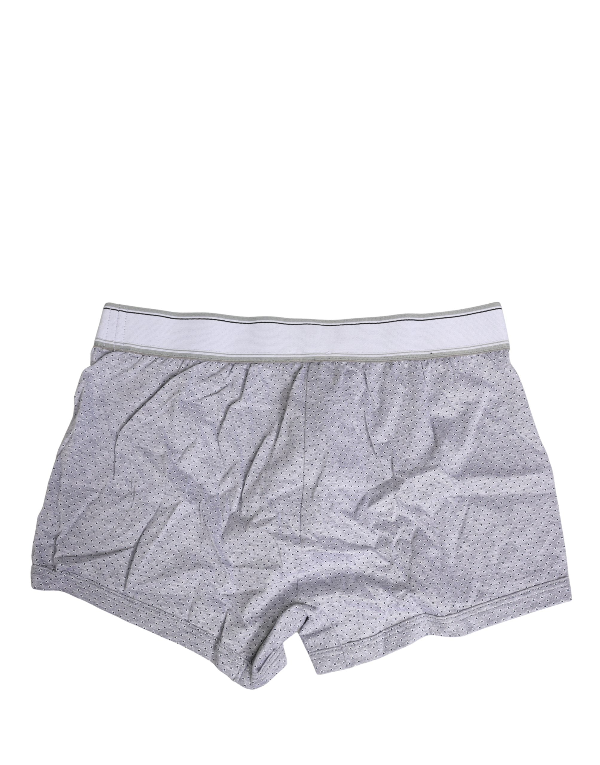 Dolce & Gabbana Gray Logo Cotton Men Regular Boxer Underwear Dolce & Gabbana