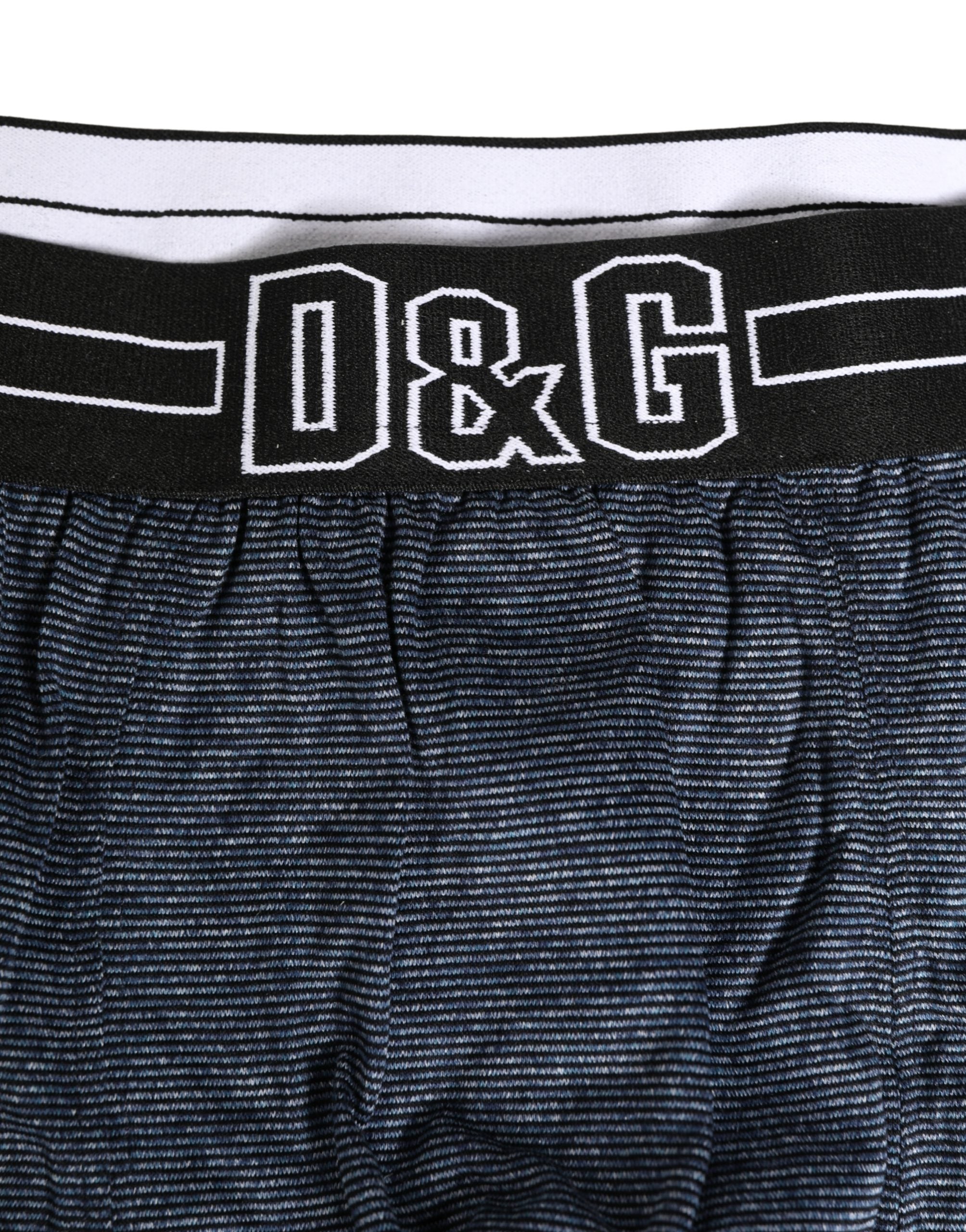 Dolce & Gabbana Dark Blue Logo Cotton Regular Boxer Underwear Dolce & Gabbana