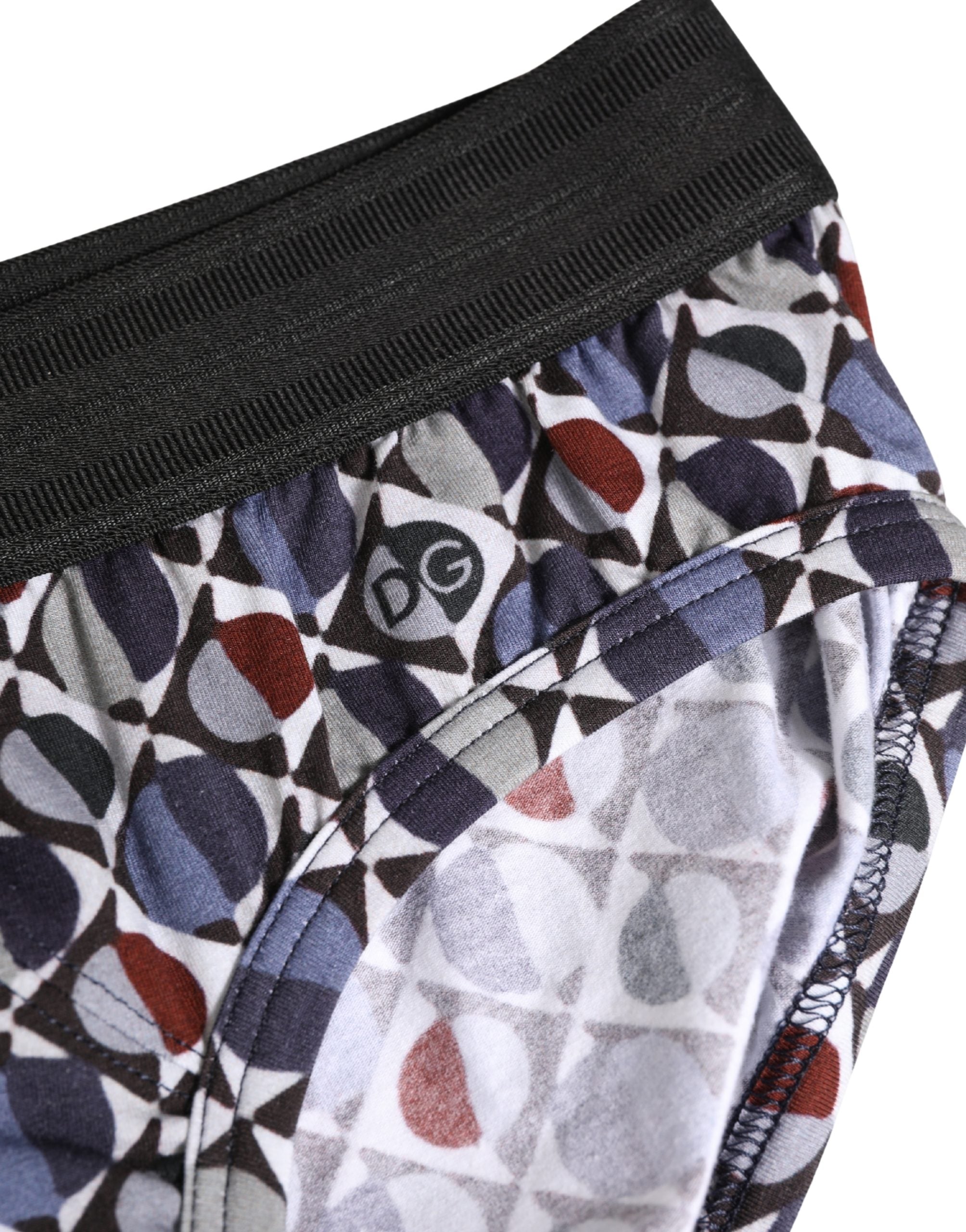 Dolce & Gabbana Multicolor Patterned Men Midi Brief Underwear Dolce & Gabbana