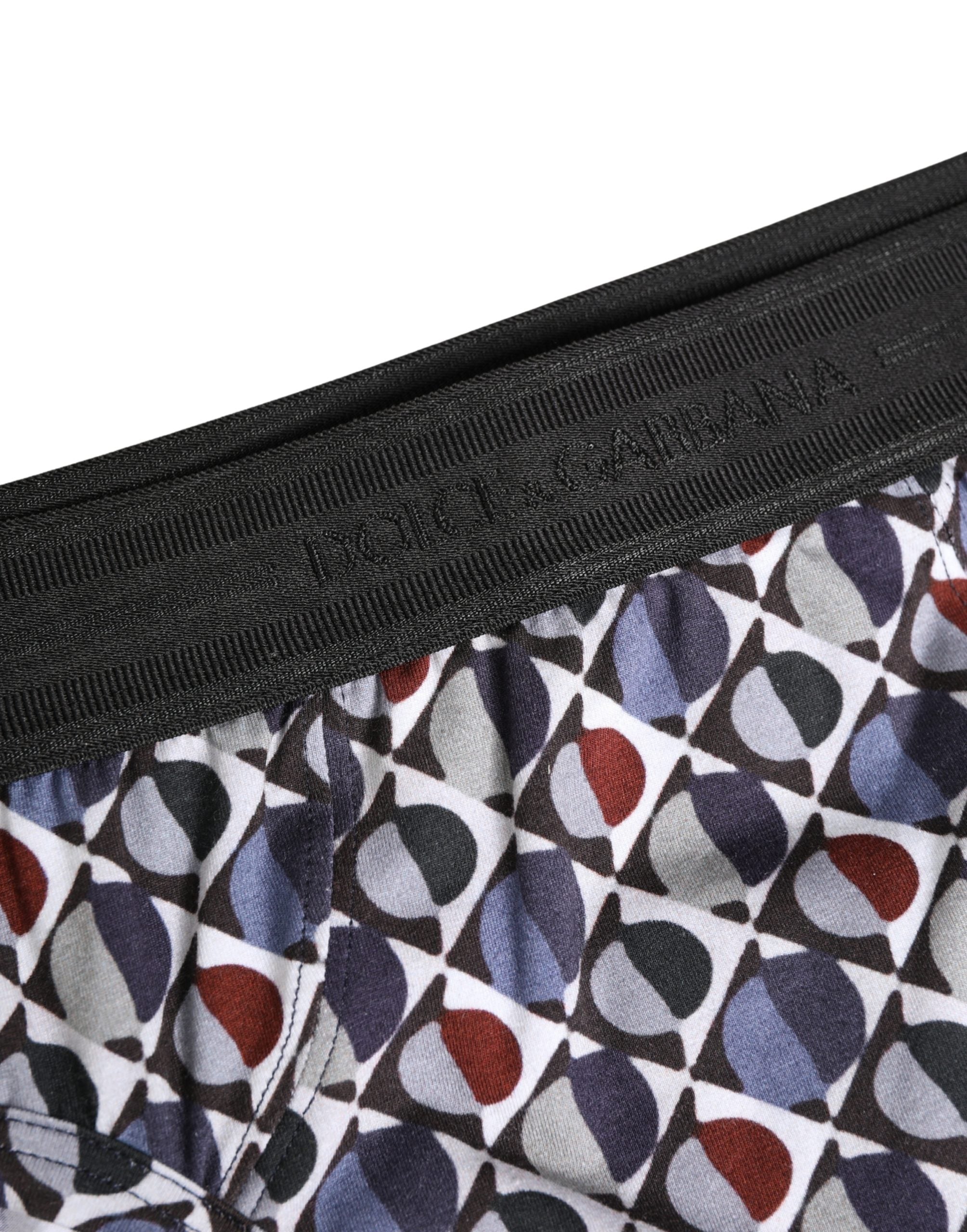 Dolce & Gabbana Multicolor Patterned Men Midi Brief Underwear Dolce & Gabbana