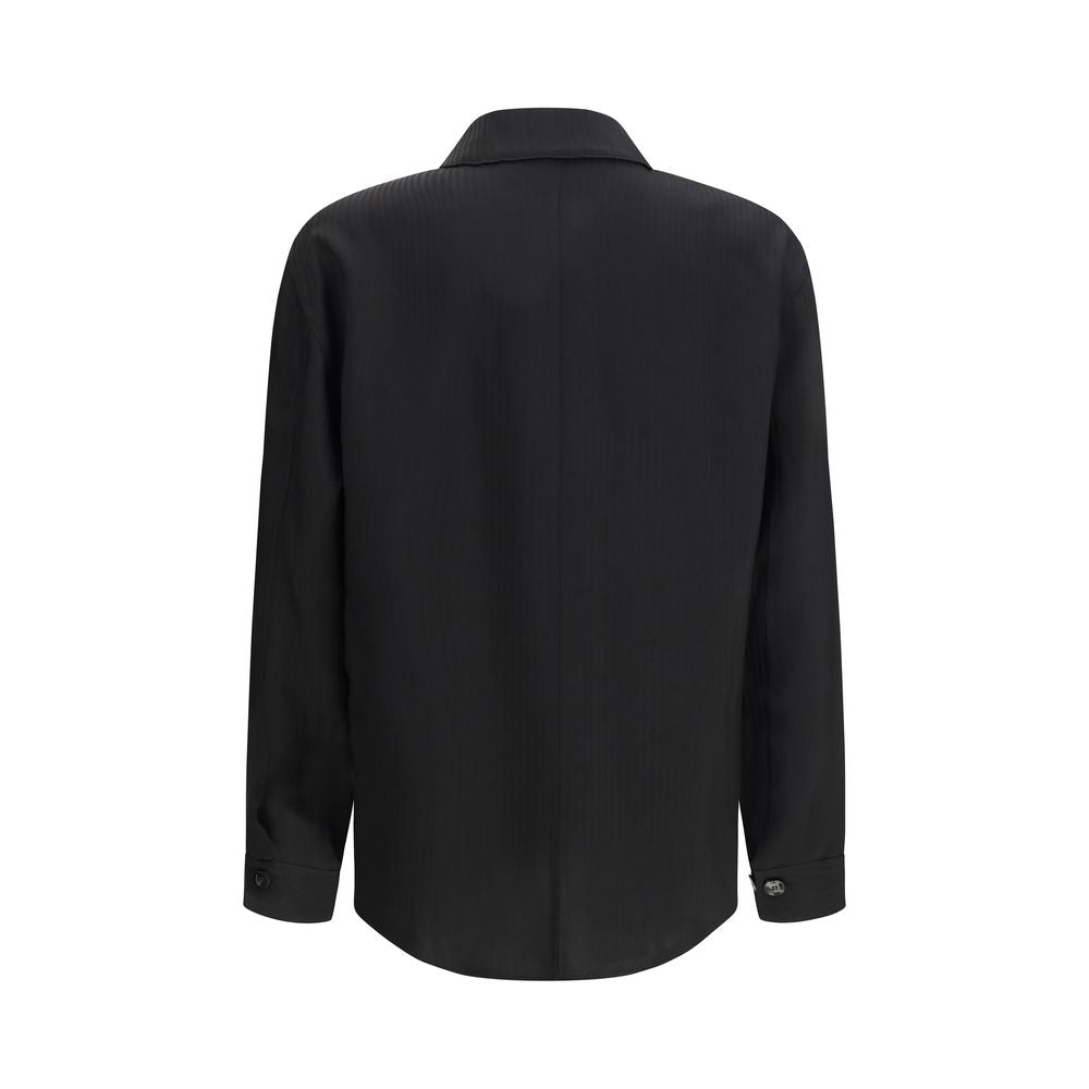 Giorgio Armani Black Viscose Dress Shirt Giorgio Armani