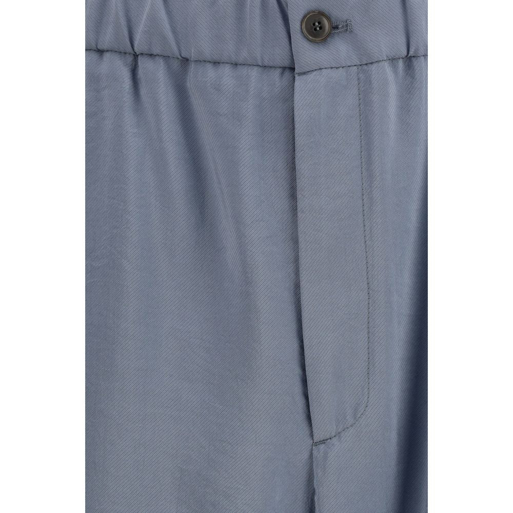 Giorgio Armani Gray Silk Casual Pants Giorgio Armani