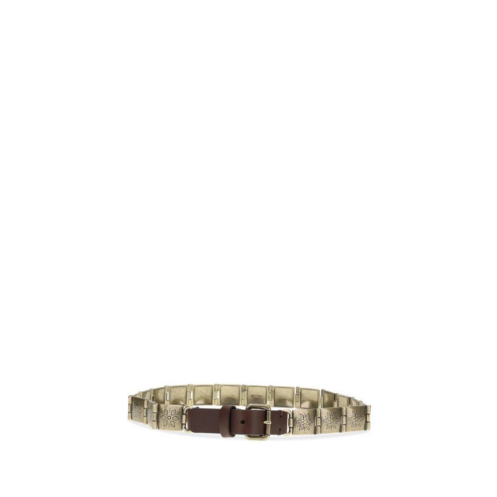 Etro Brown Calf Leather Bos Taurus Regular Belt Etro