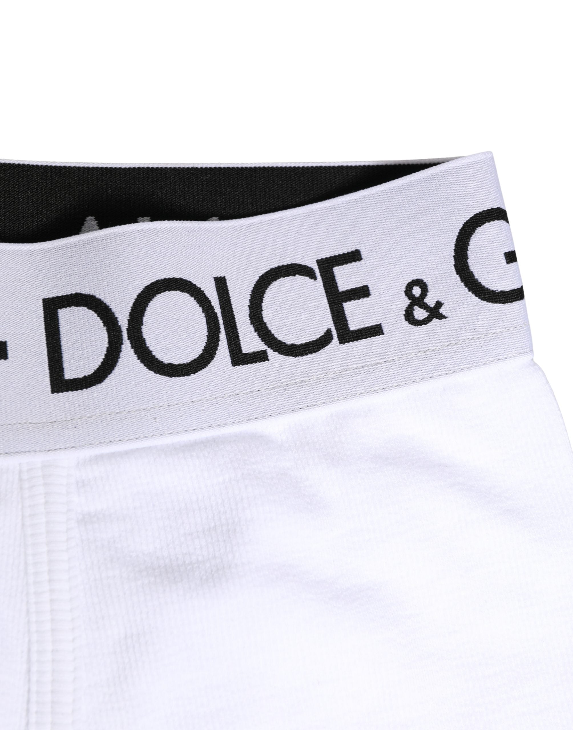 Dolce & Gabbana White Logo Waistband Regular Boxer Underwear Dolce & Gabbana