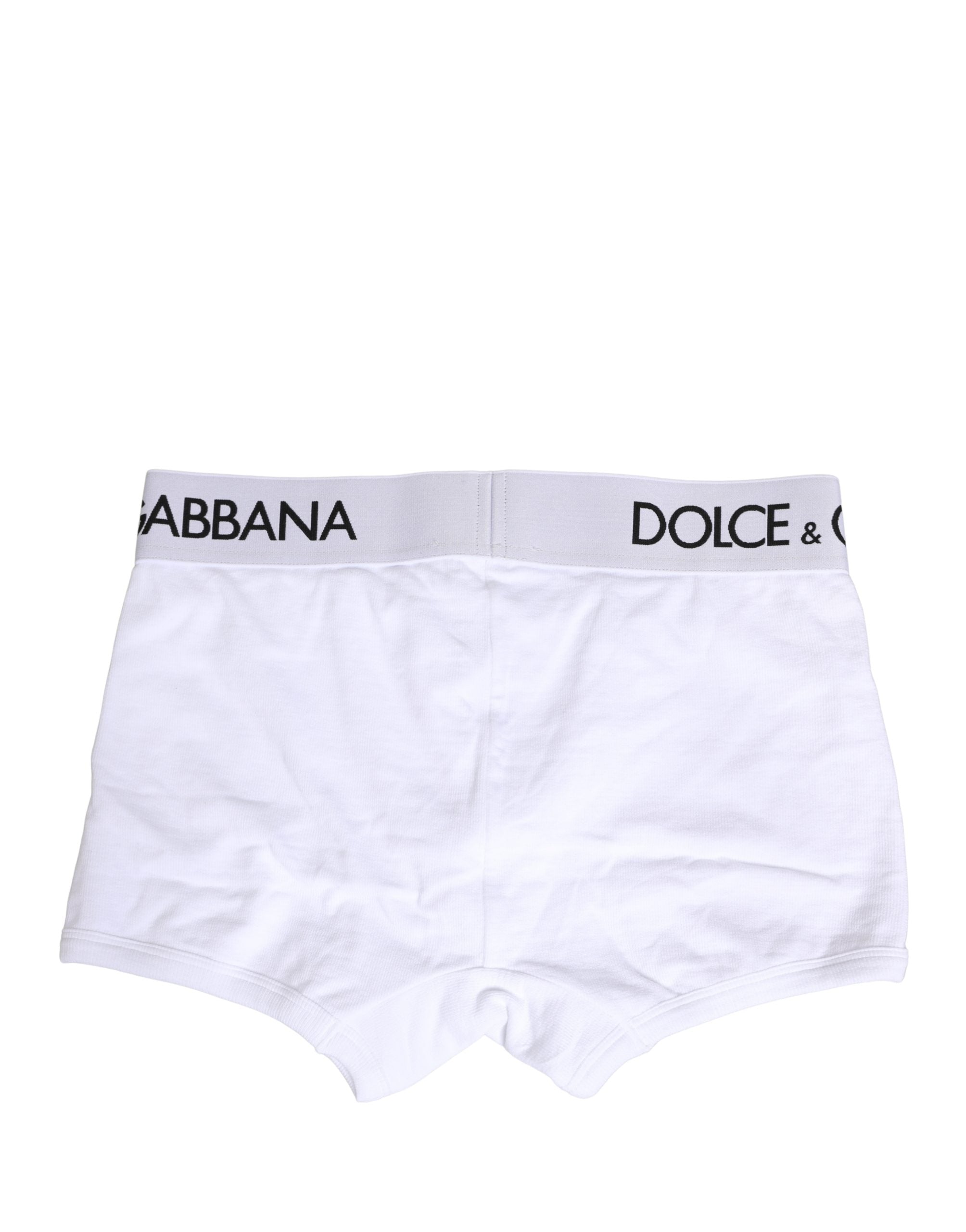 Dolce & Gabbana White Logo Waistband Regular Boxer Underwear Dolce & Gabbana
