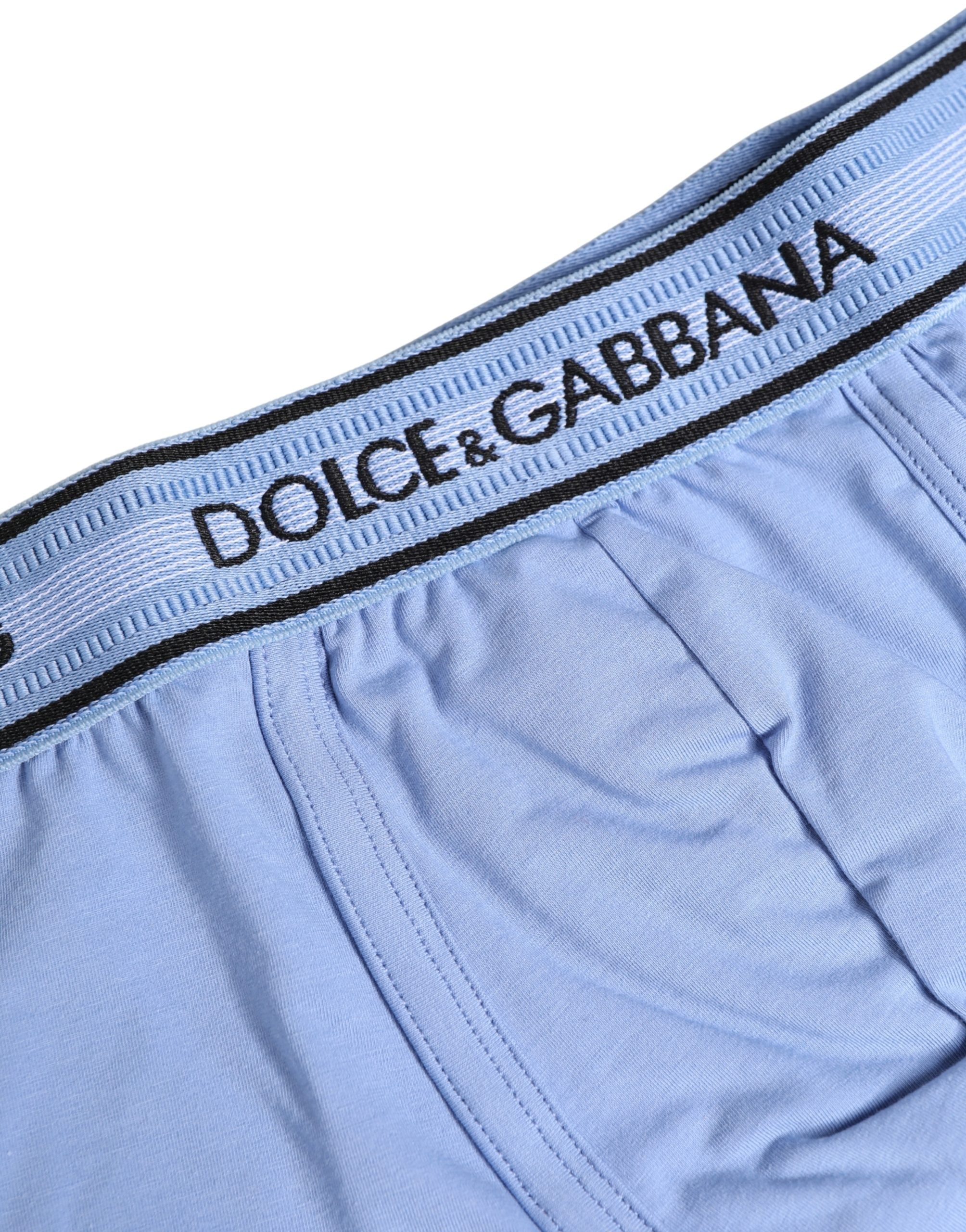 Dolce & Gabbana Light Blue Cotton Men Regular Boxer Underwear Dolce & Gabbana