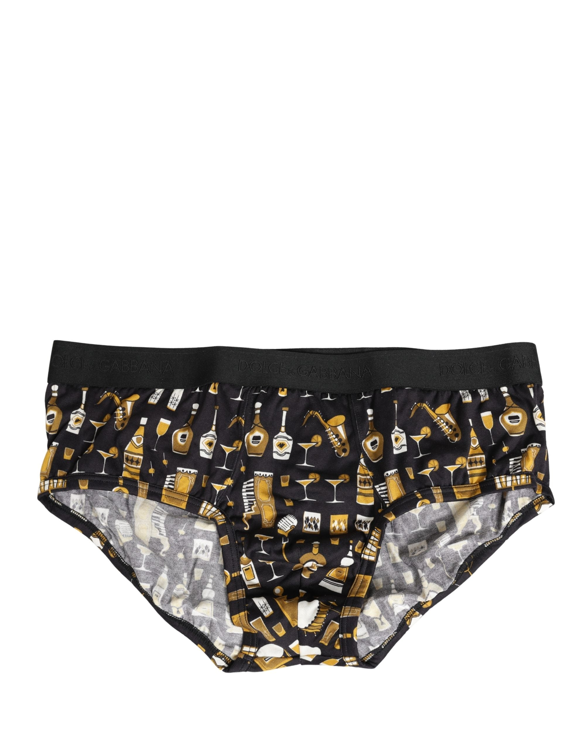 Dolce & Gabbana Black Jazz Cocktail Men Brando Brief Underwear Dolce & Gabbana