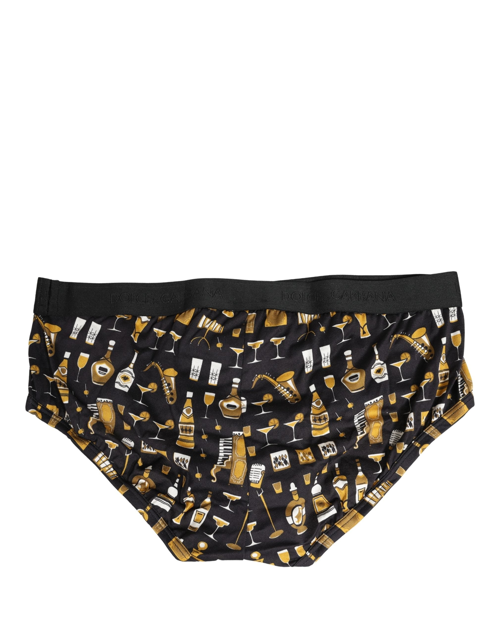 Dolce & Gabbana Black Jazz Cocktail Men Brando Brief Underwear Dolce & Gabbana
