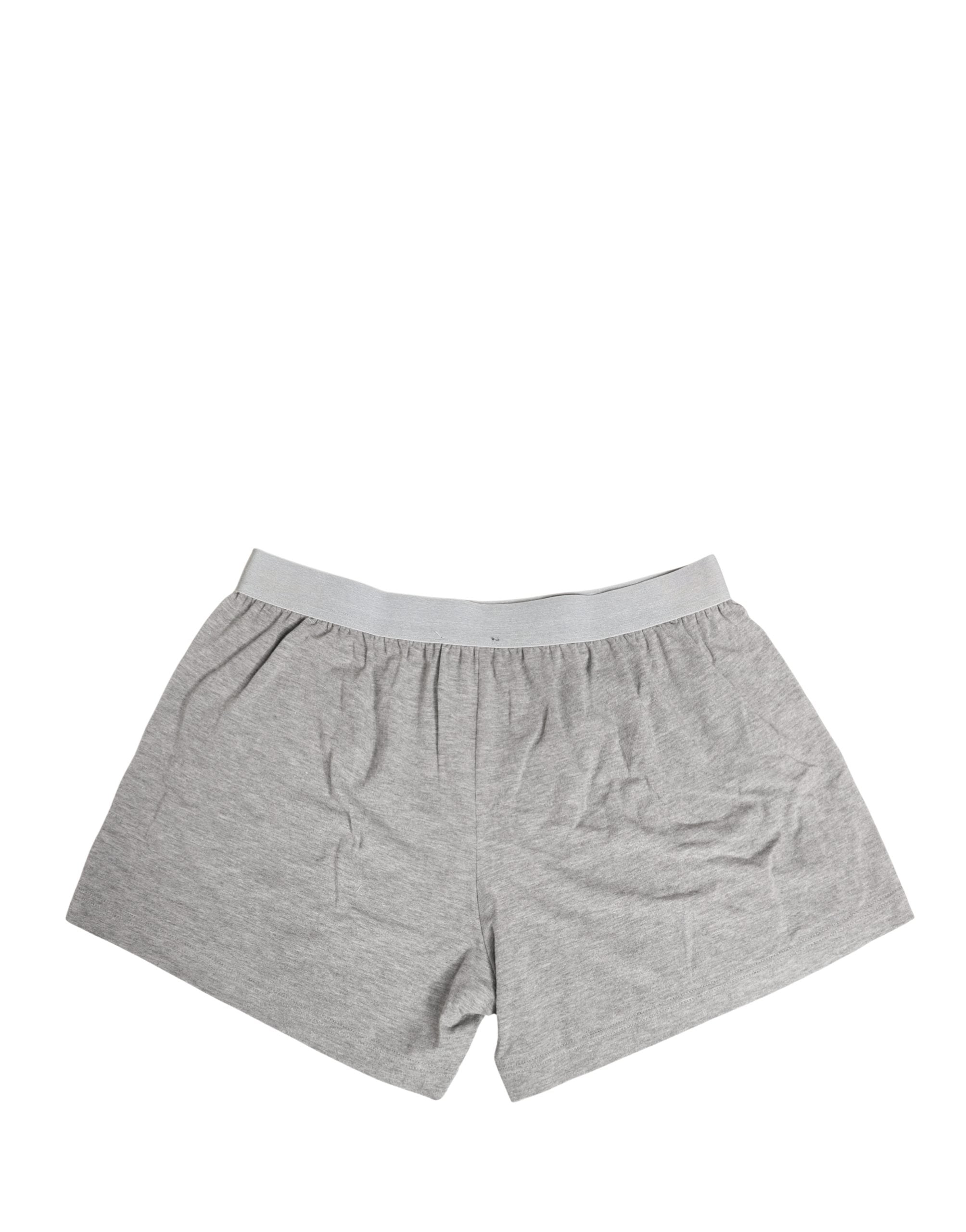 Dolce & Gabbana Gray Logo Waistband Cotton Men Boxer Underwear Dolce & Gabbana