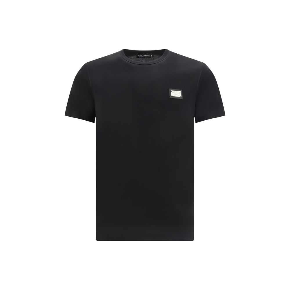 Dolce & Gabbana Black Cotton T-Shirt Dolce & Gabbana