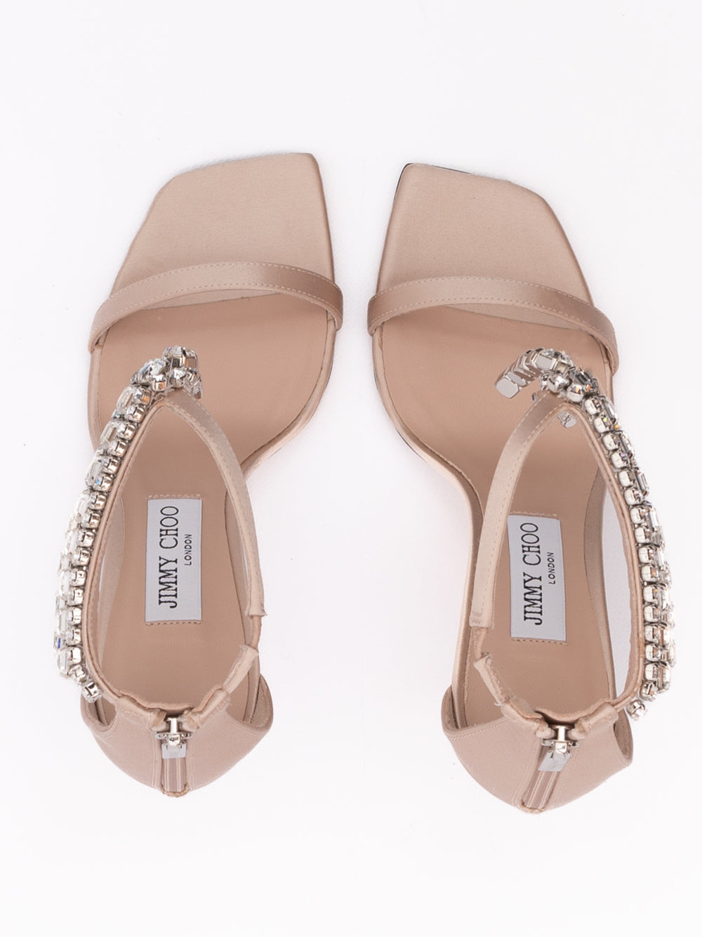 Jimmy Choo Powder Pink Satin Verity 100 Sandals Jimmy Choo