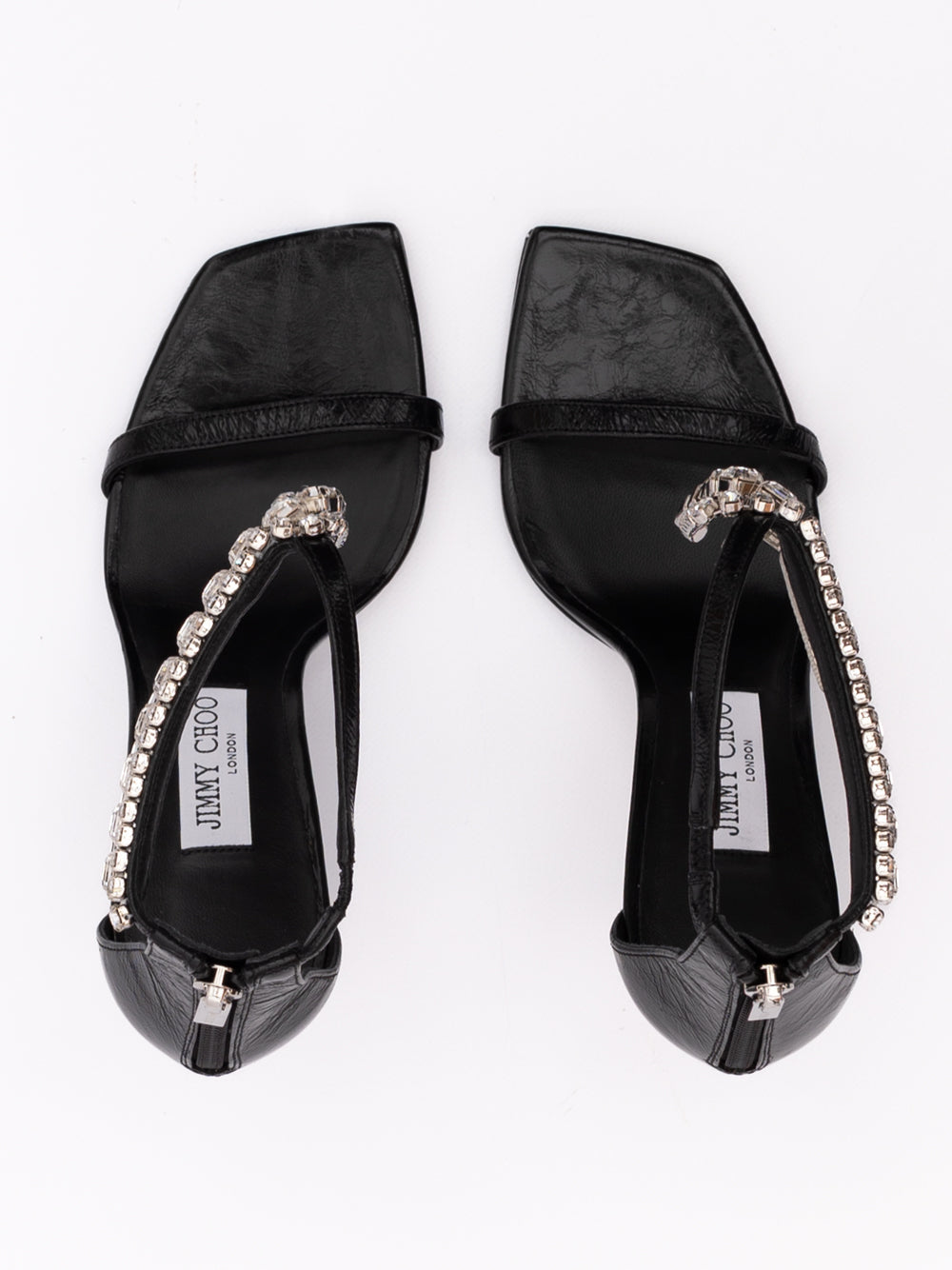 Jimmy Choo Black Leather Verity 100 Sandals Jimmy Choo
