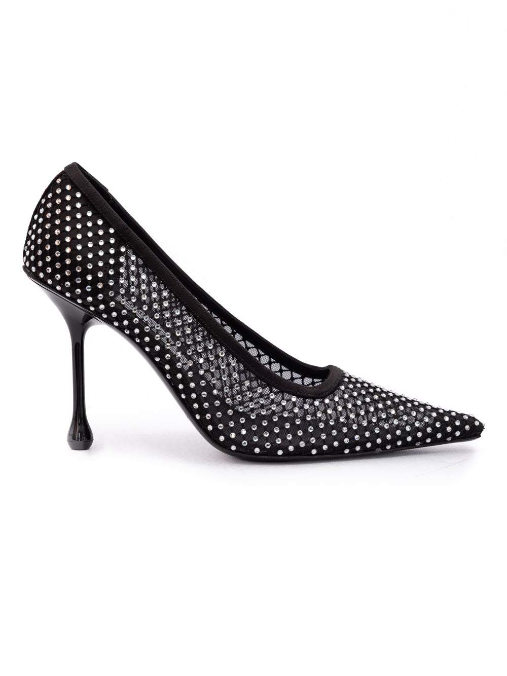 Jimmy Choo Black Mesh Satin Crystal Ixia 95 Pumps Jimmy Choo