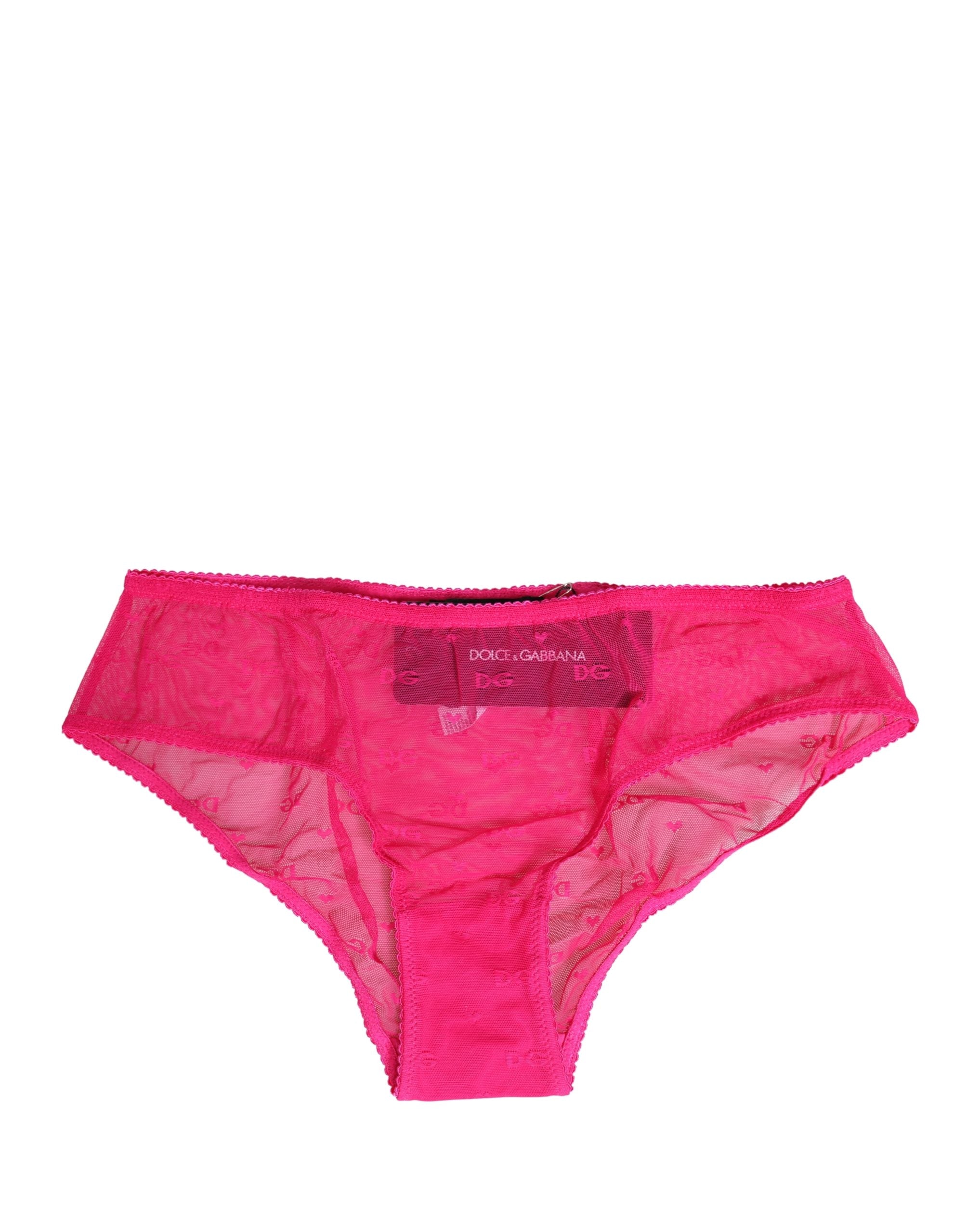 Dolce & Gabbana Pink Lace Cheekini Lingerie Panty Brief Underwear Dolce & Gabbana